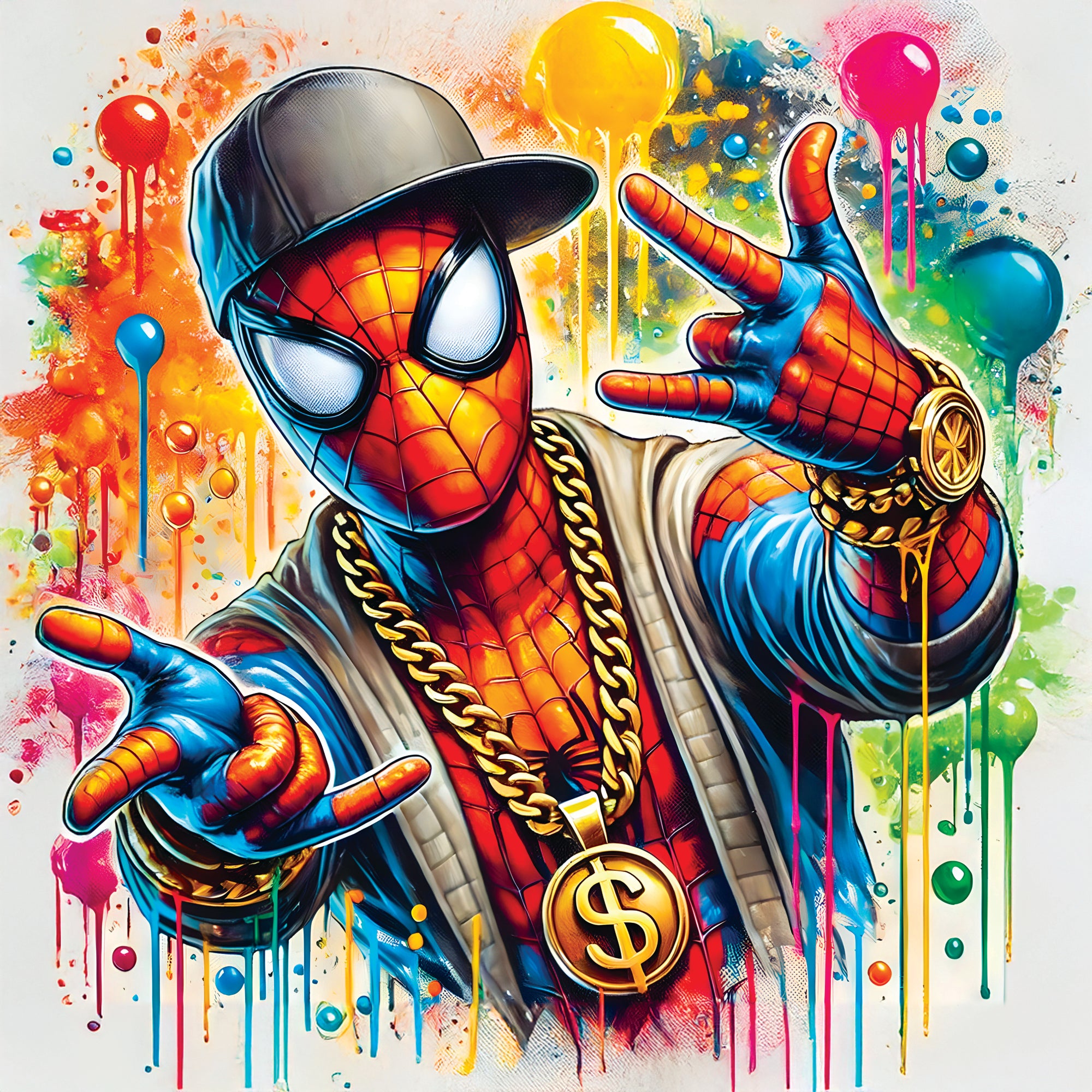 Painting Spiderman Hip-Hop - Décoration Murale Design