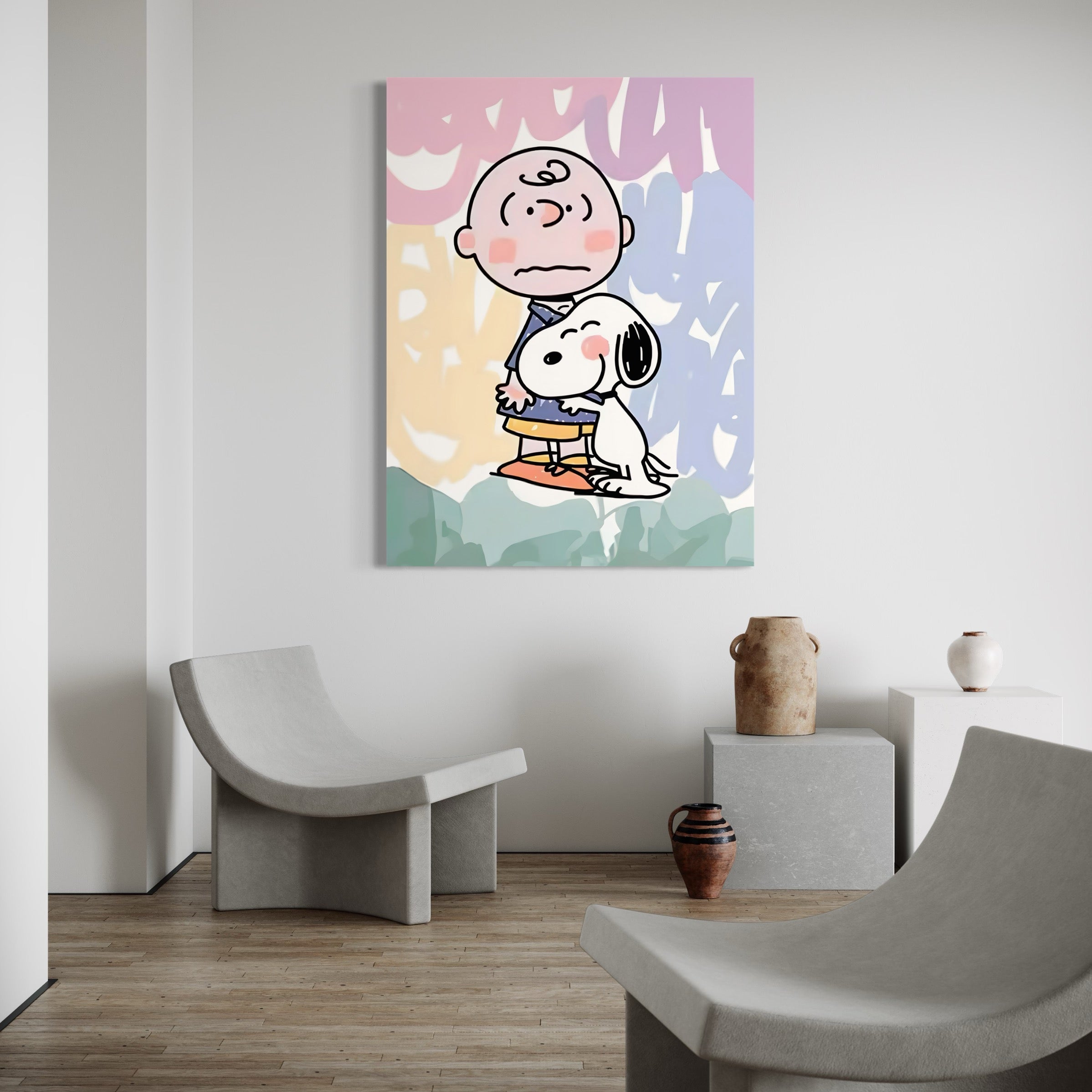 Tableau Snoopy Friendship Hug - Cadre Déco Familial