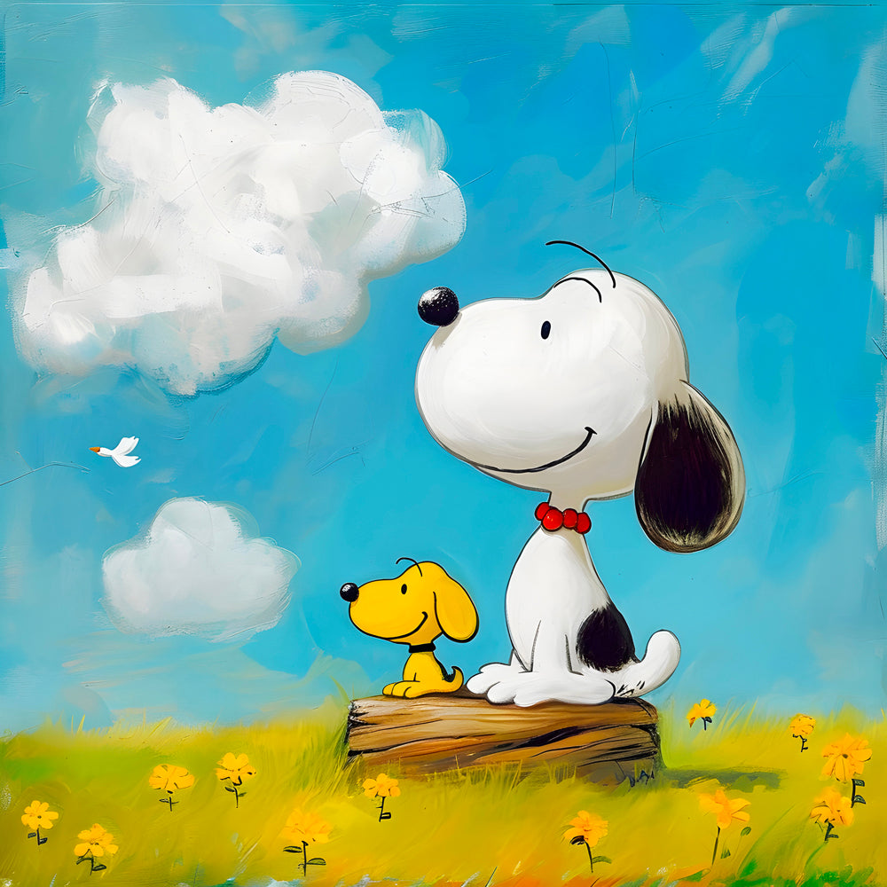 Tableau Snoopy Sunny Day with Woodstock - Déco murale