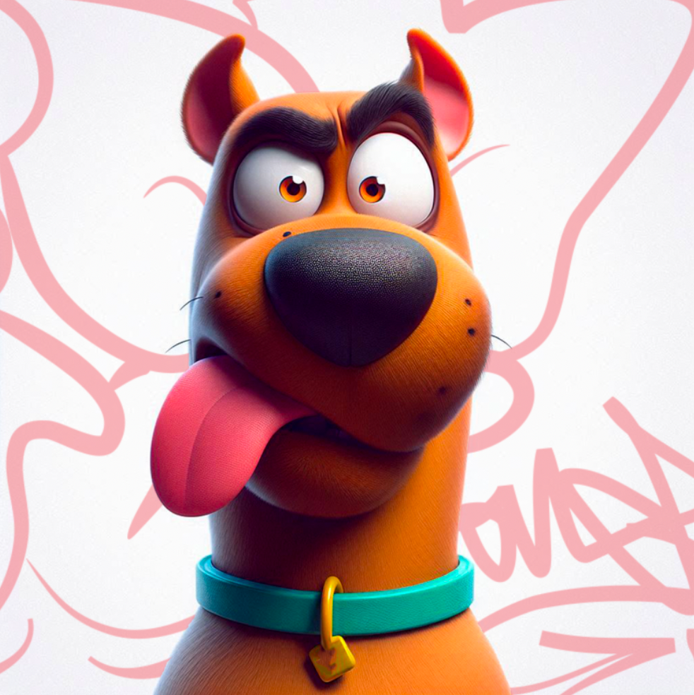 Tableau Portrait Scooby-Doo Expressif - Déco Murale Design - Fabulartz.fr 