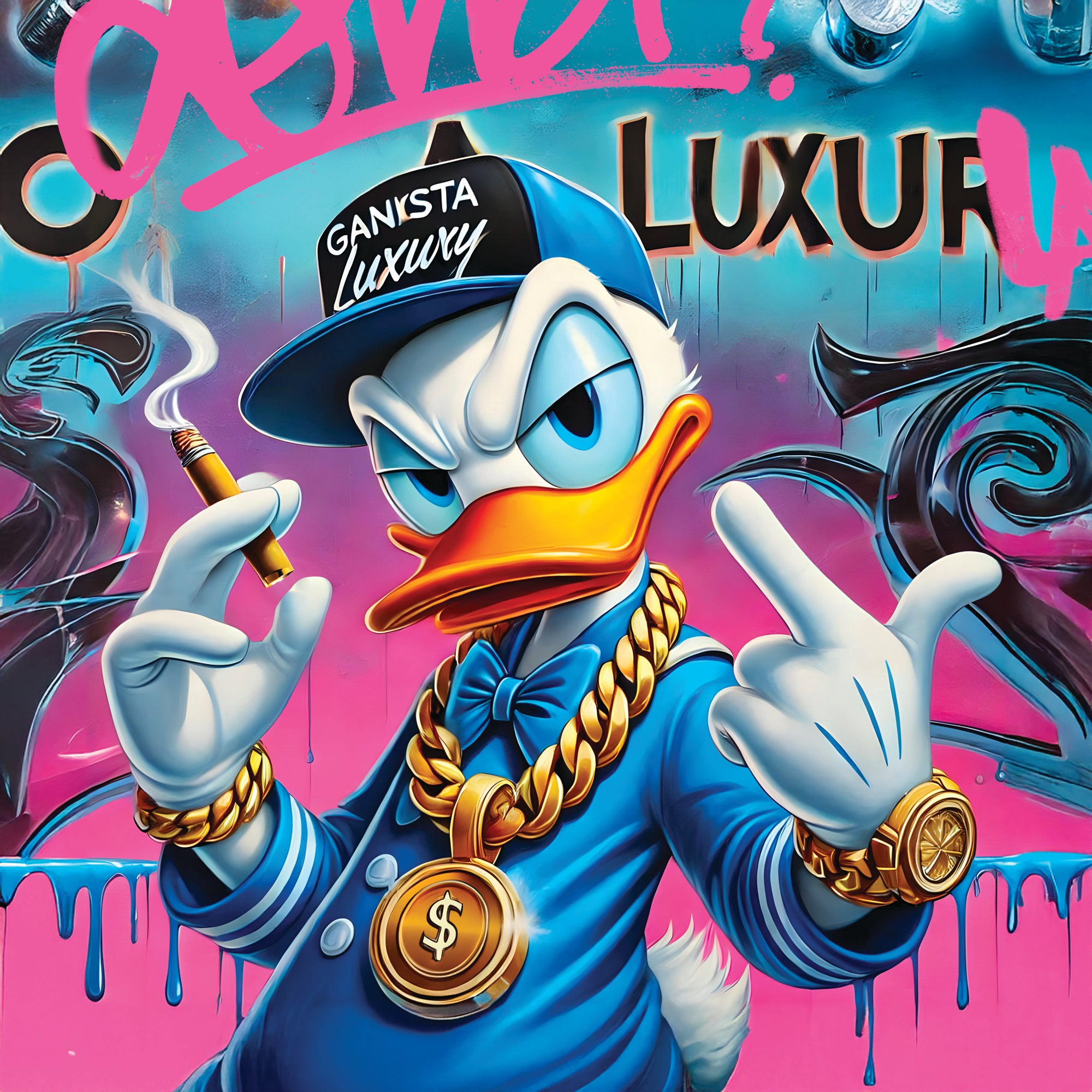 Tableau Donald Duck Luxe États-Unis - Déco Murale Design