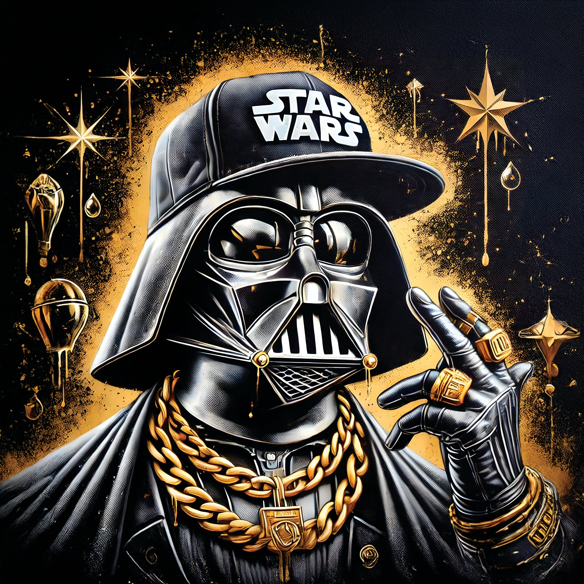 Guerre stellari Darth Vader - Pittura chic - Decorazione murale moderna