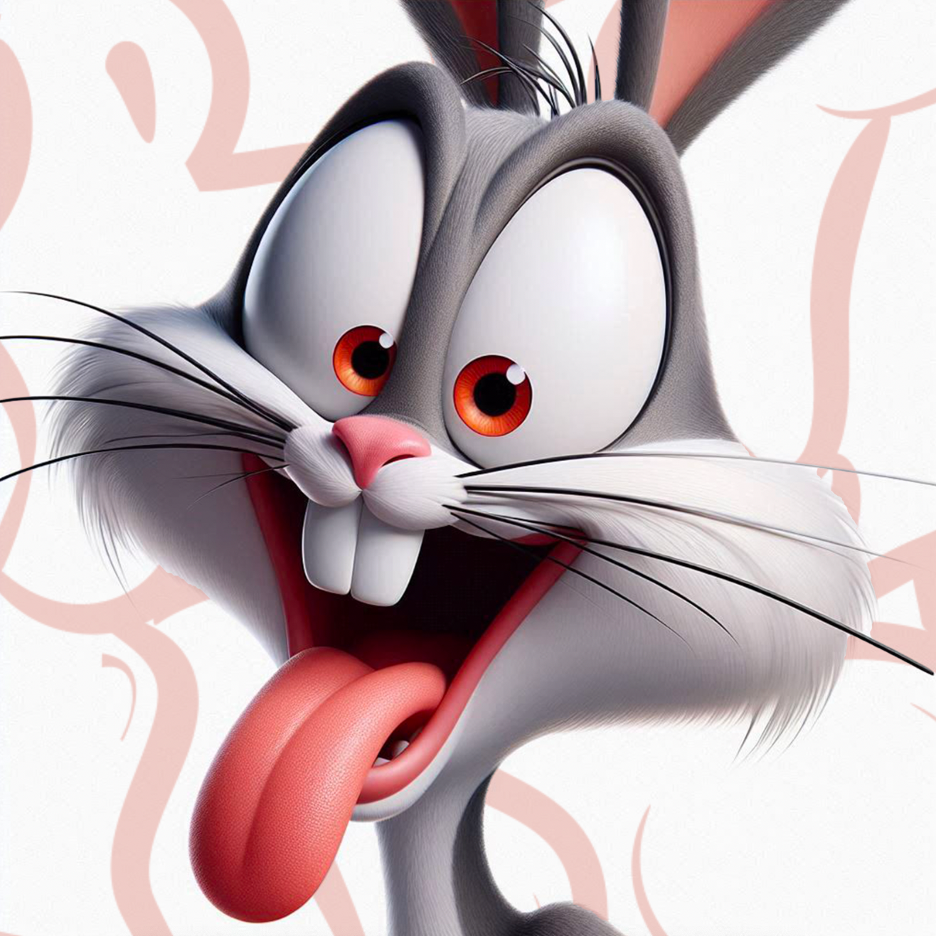 Tableau Portrait Bugs Bunny Amusé - Déco Murale Moderne - Fabulartz.fr 