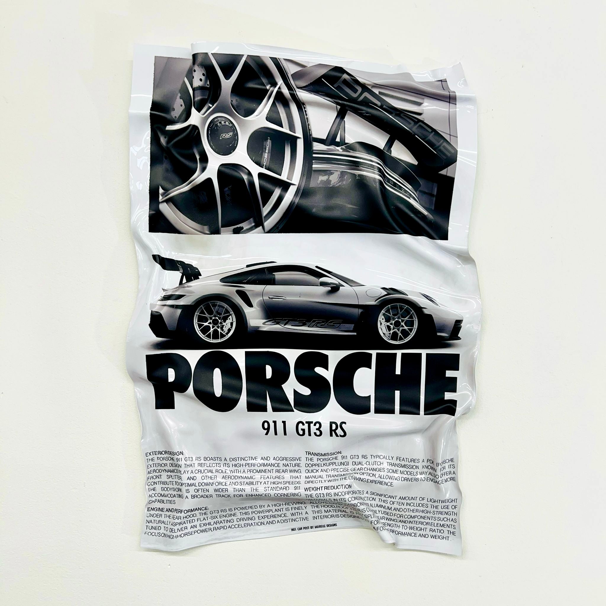 Sculpture Murale - Porsche