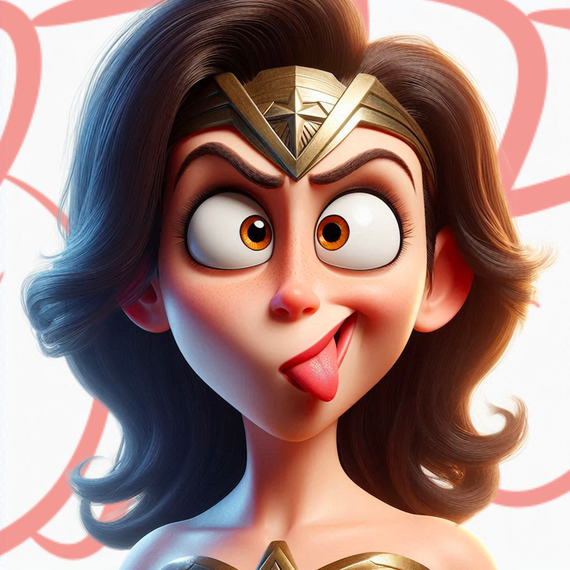 Tableau Portrait Wonder Woman Drôle - Déco Murale Moderne - Fabulartz.fr 