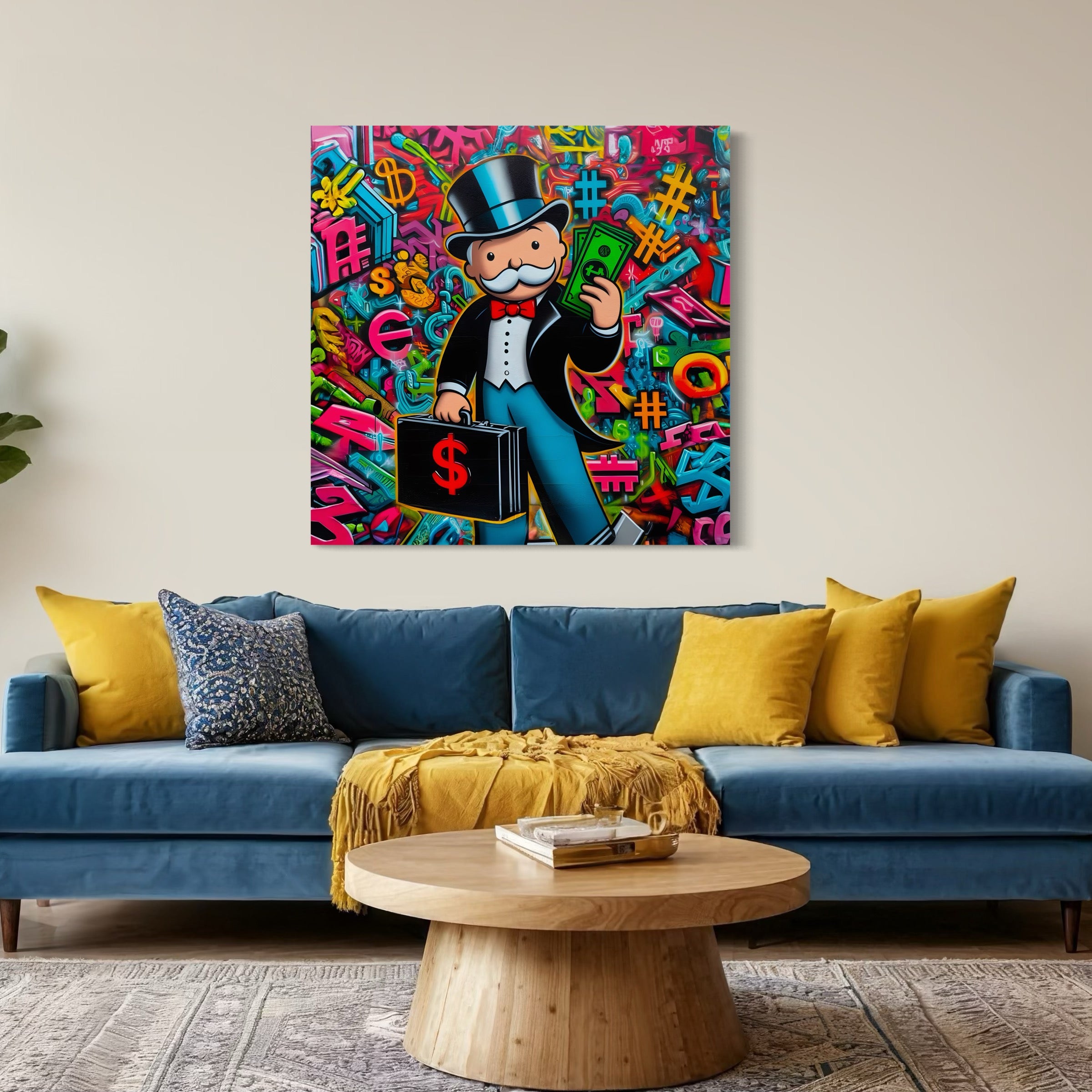 Tableau Monopoly Businessman – Cadre Mural Déco Design - Fabulartz.fr 