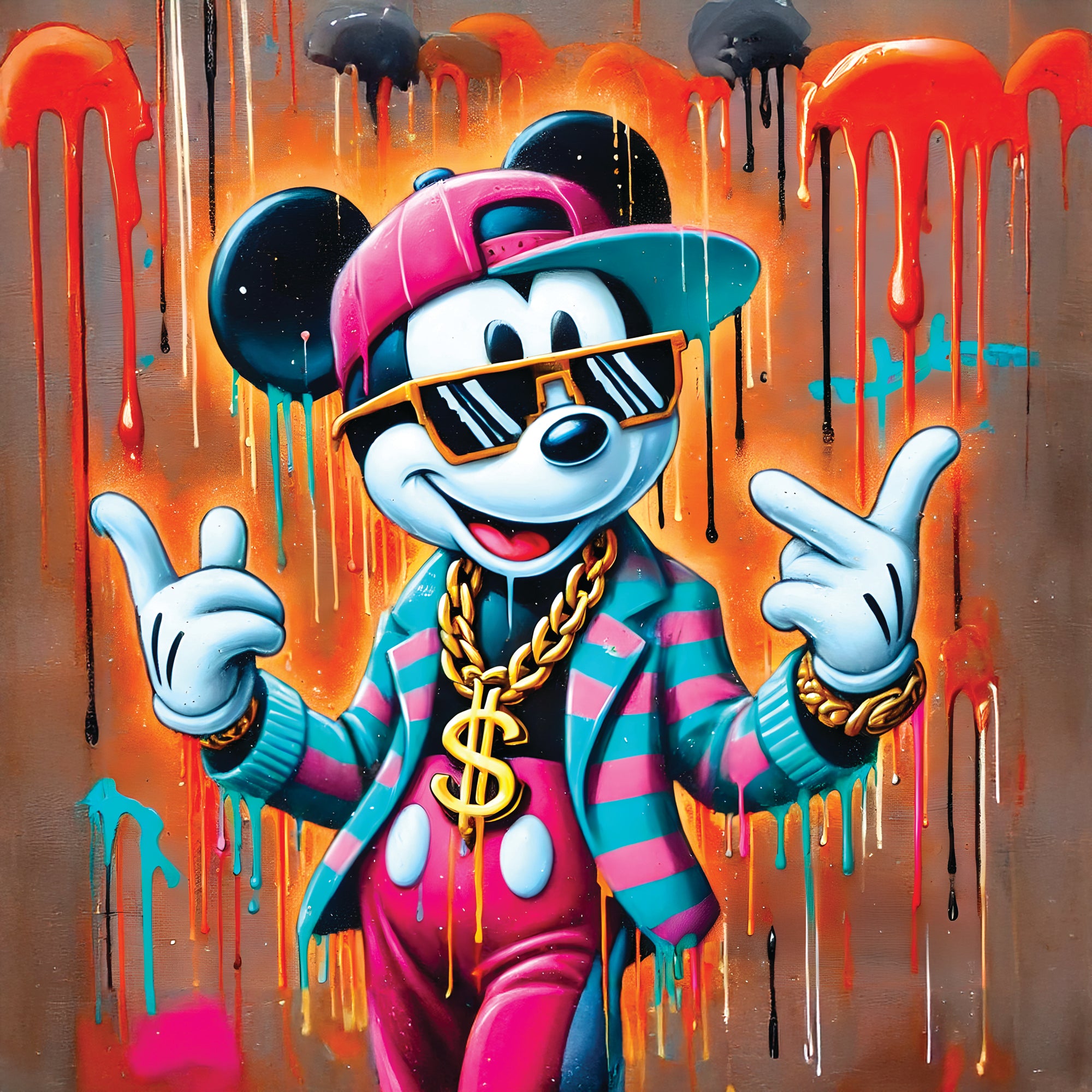 Mickey Pop Colors - Decorazione murale di design