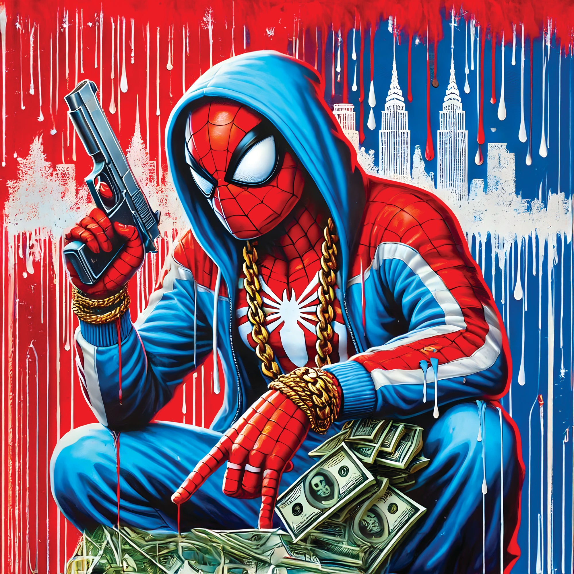 Tableau Spiderman Gangsta - Cadre Déco Murale Moderne