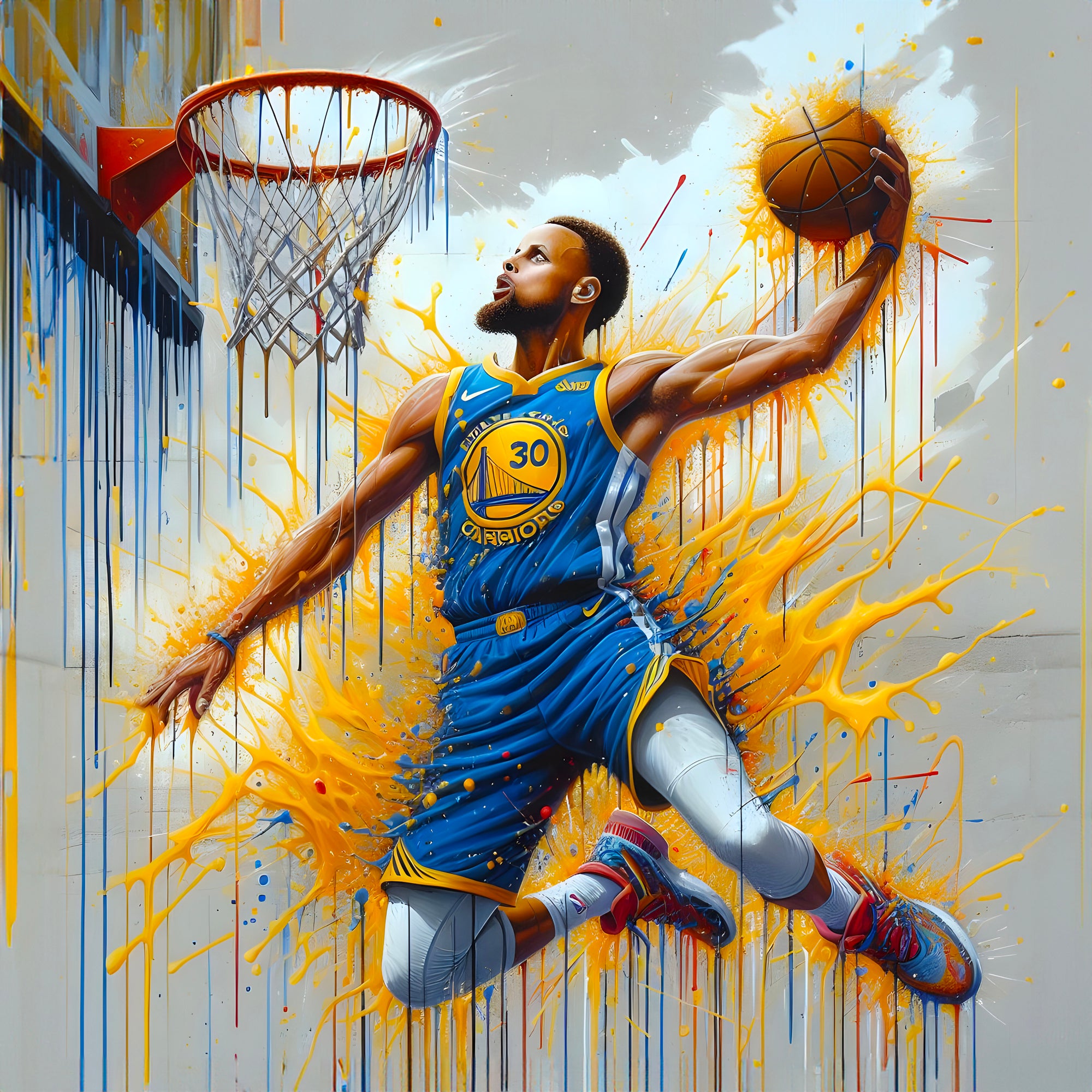 Tableau NBA Curry Golden State – Décoration Murale Design - Fabulartz.fr 