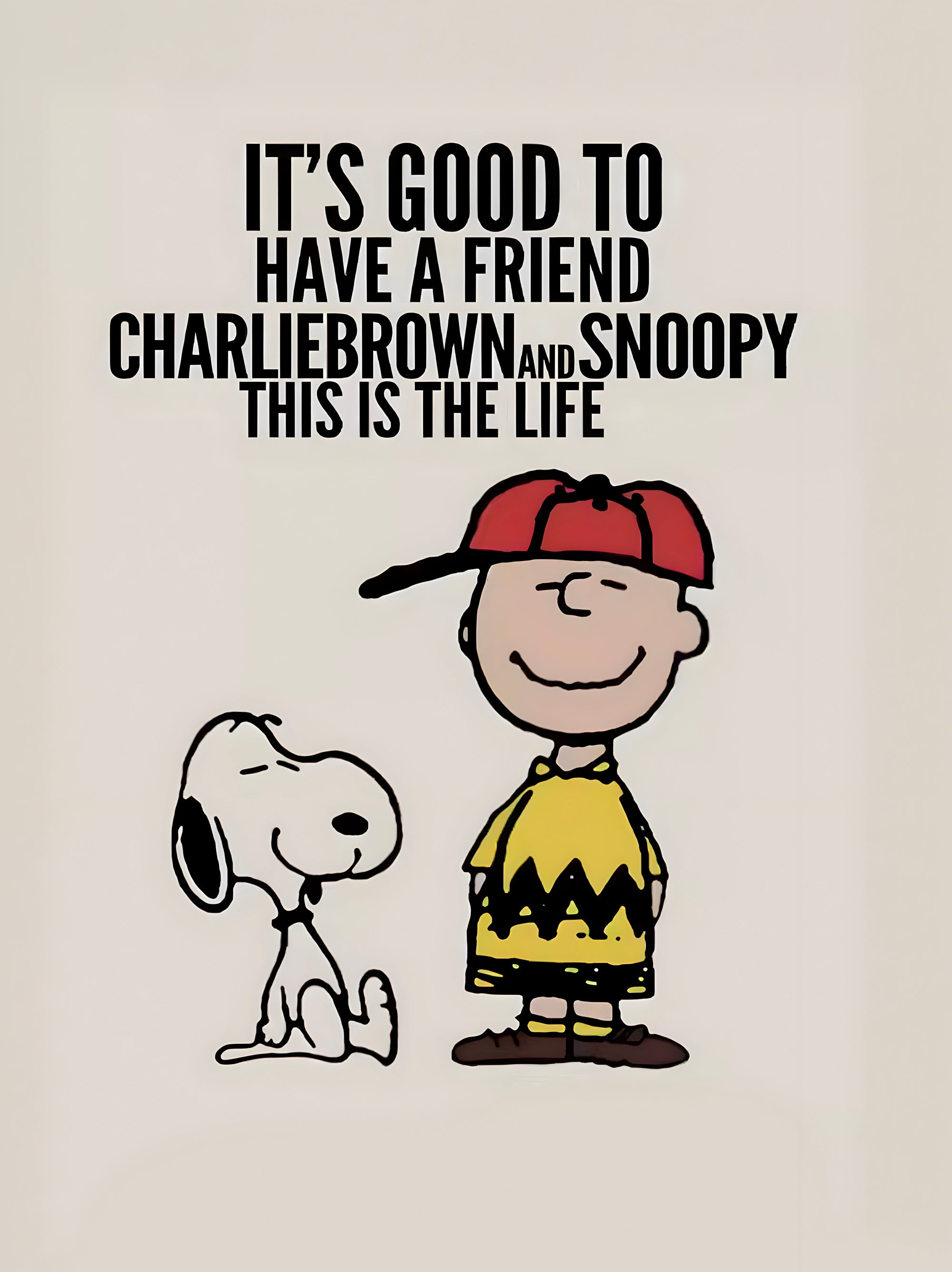 Tableau Snoopy This is the Life - Cadre Déco Amitié