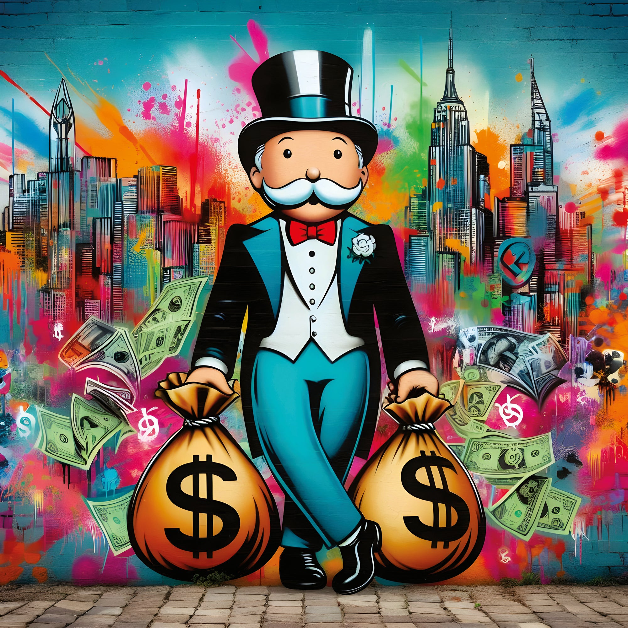 Tableau Monopoly Skyline – Décoration Murale Design - Fabulartz.fr 