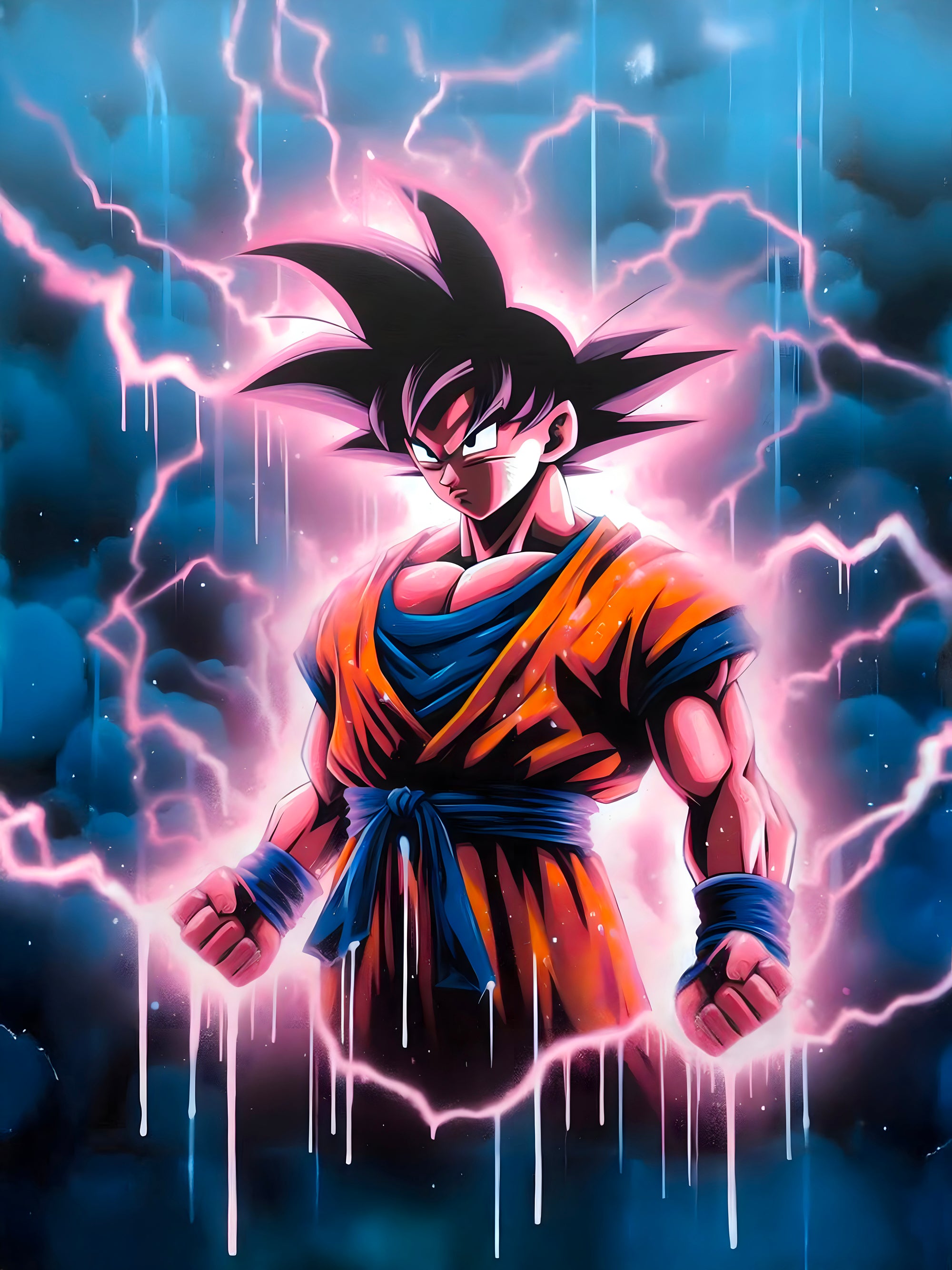 Dragon Ball Z Painting - Goku Stile Artistico - Decorazione murale moderna