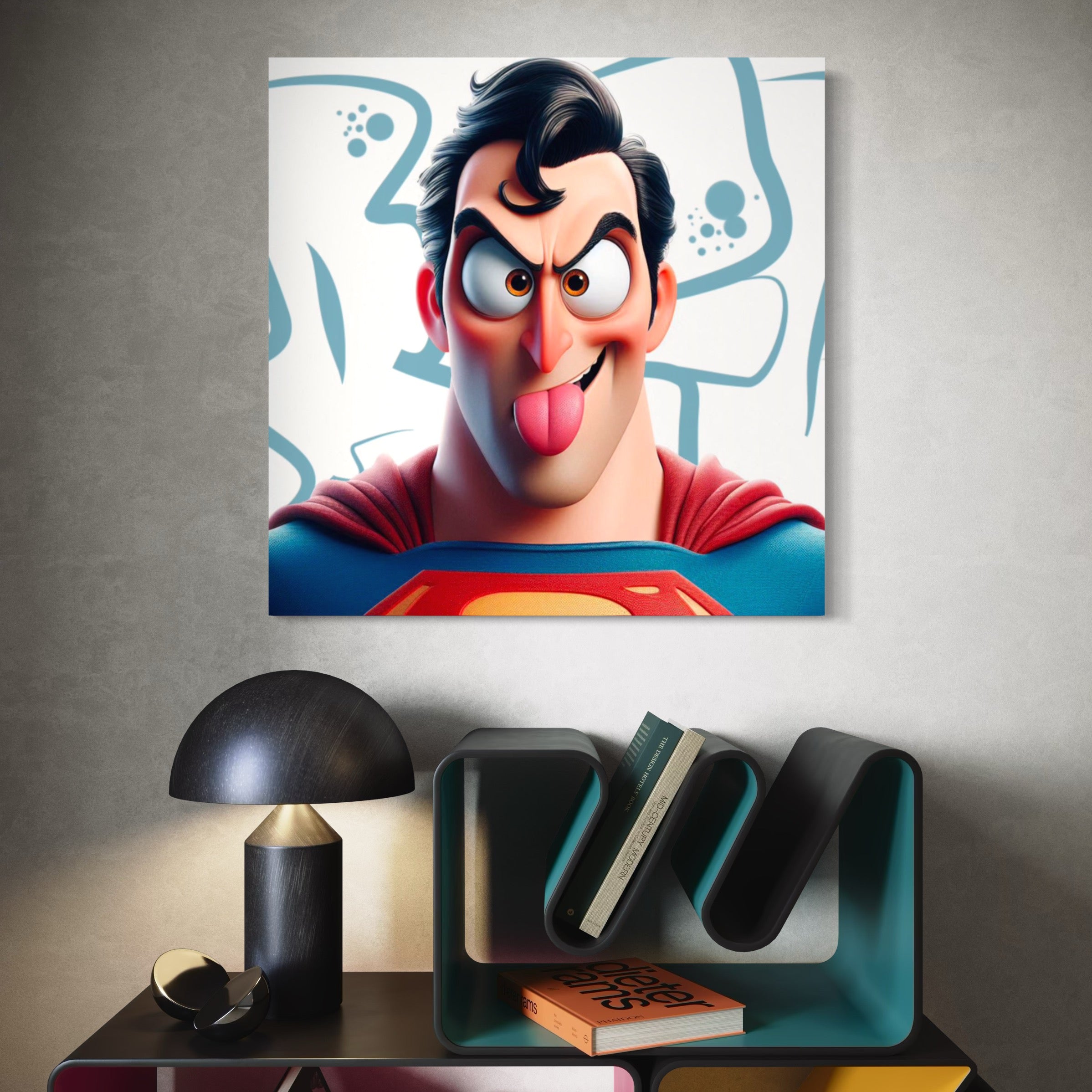 Tableau Portrait Superman - Déco Murale Pop Art Design - Fabulartz.fr 