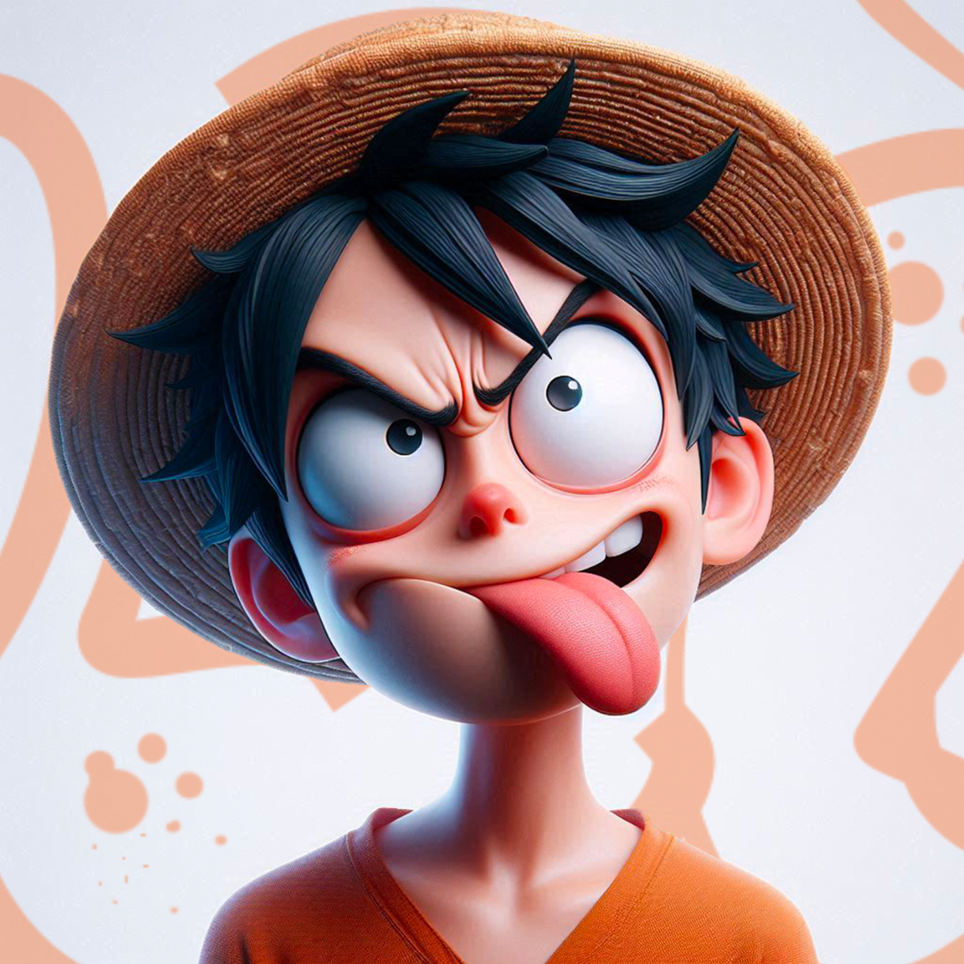 Tableau Portrait Luffy Excentrique - Cadre Mur Décoratif - Fabulartz.fr 