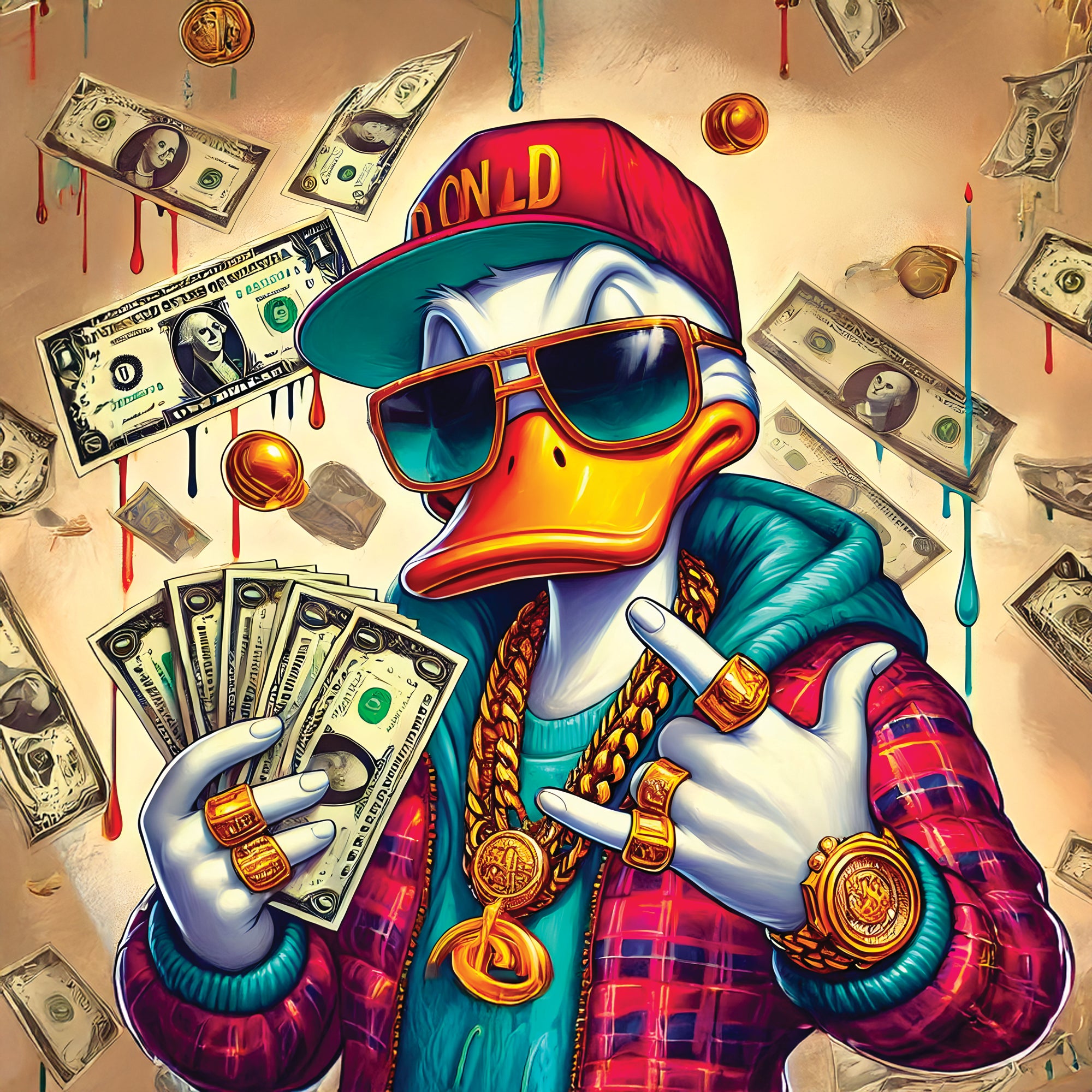 Donald Hip-Hop Painting - Déco Murale Design