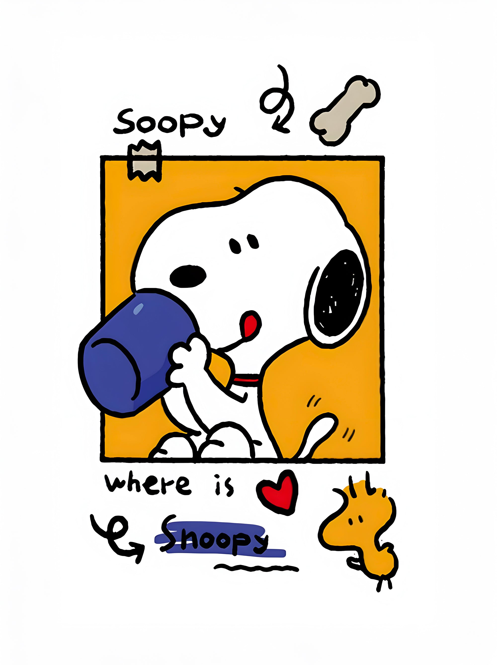 Tableau Snoopy Where is Snoopy - Déco Murale Ludique