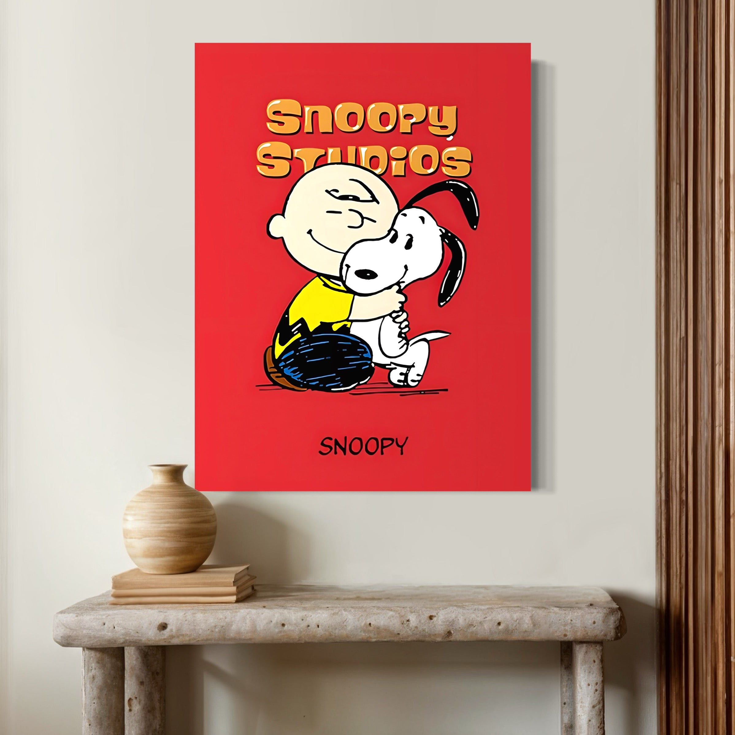 Tableau Snoopy Studios Hug - Cadre Déco Amour - Fabulartz.fr 