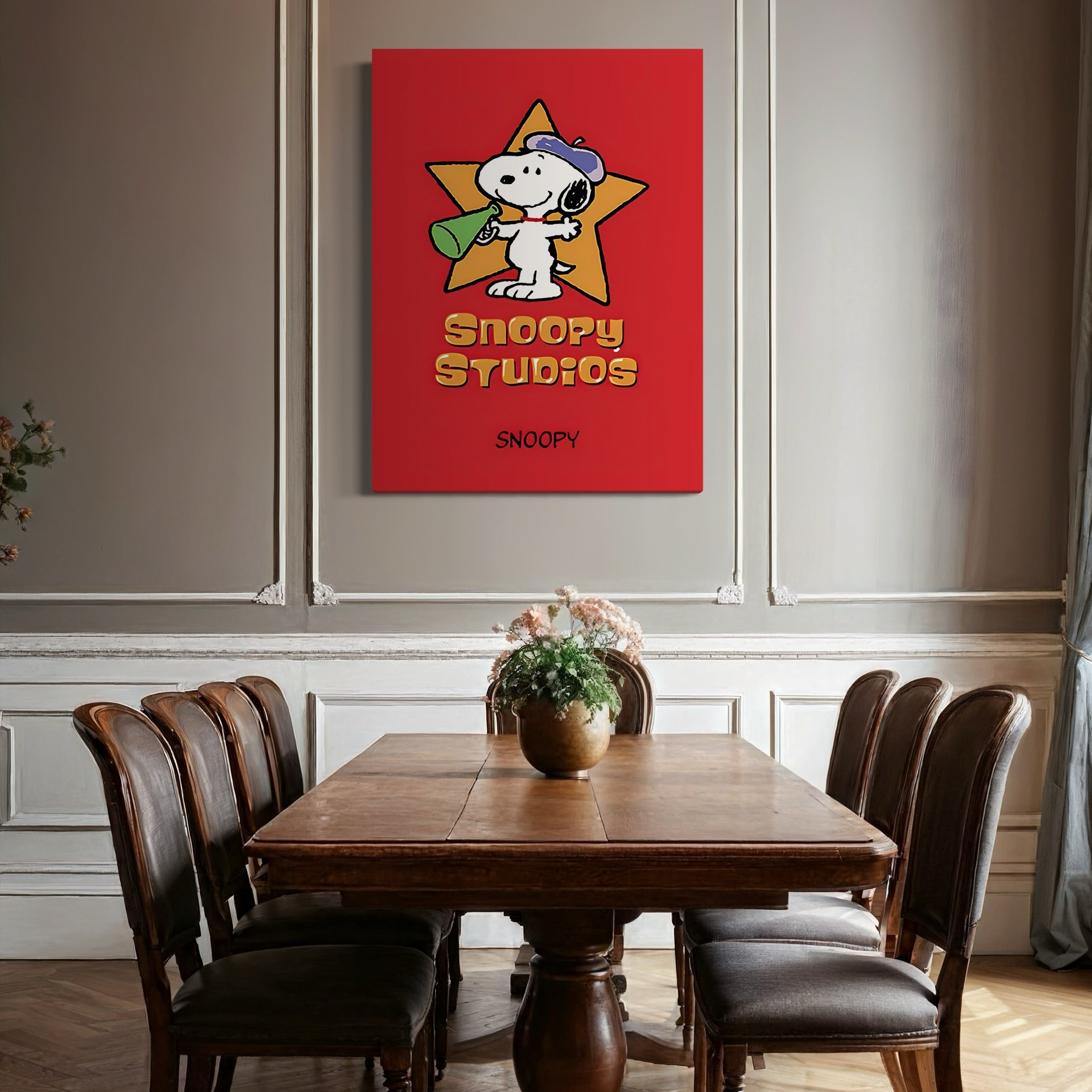 Tableau Snoopy Studios - Cadre Déco Cinéma - Fabulartz.fr 