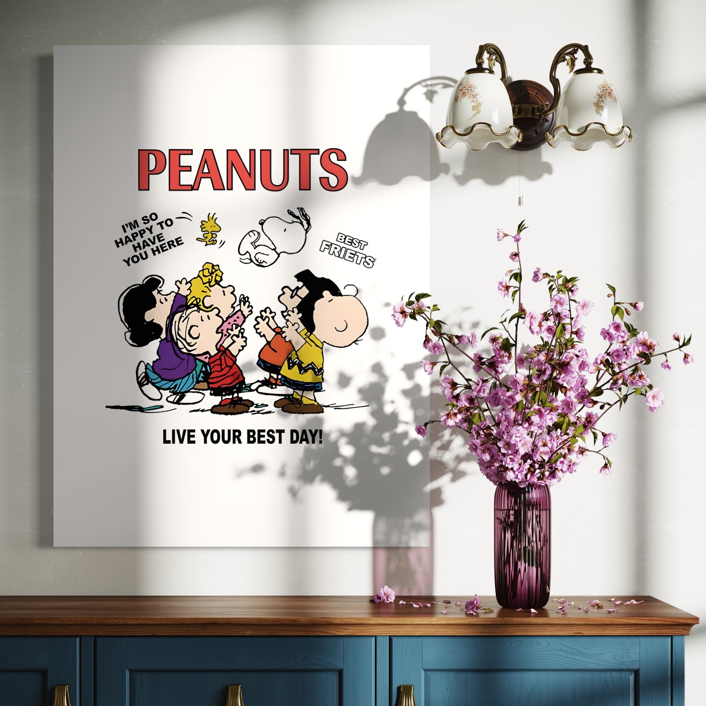 Tableau Snoopy Live Your Best Day - Décoration Murale Joyeuse