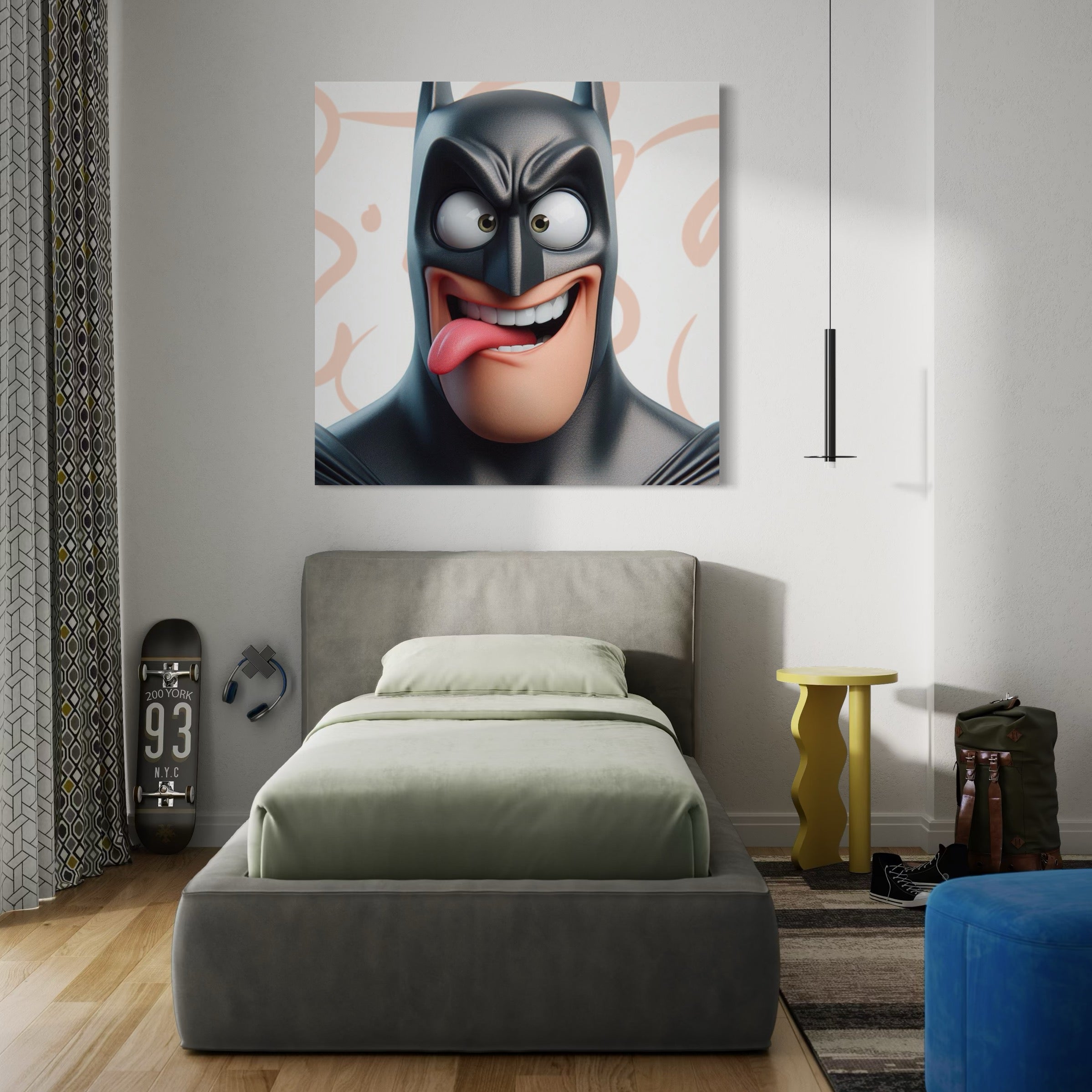 Tableau Portrait Batman Souriant - Cadre Murale Design