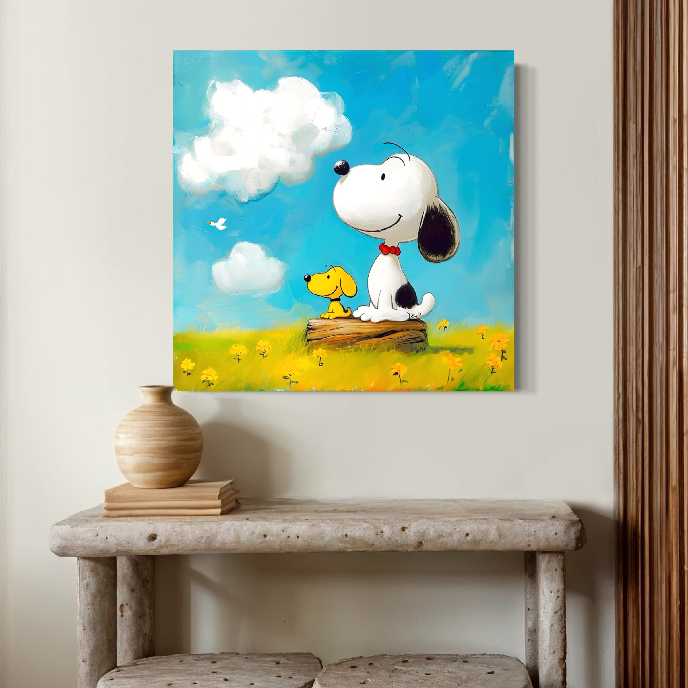 Tableau Snoopy Sunny Day with Woodstock - Déco murale