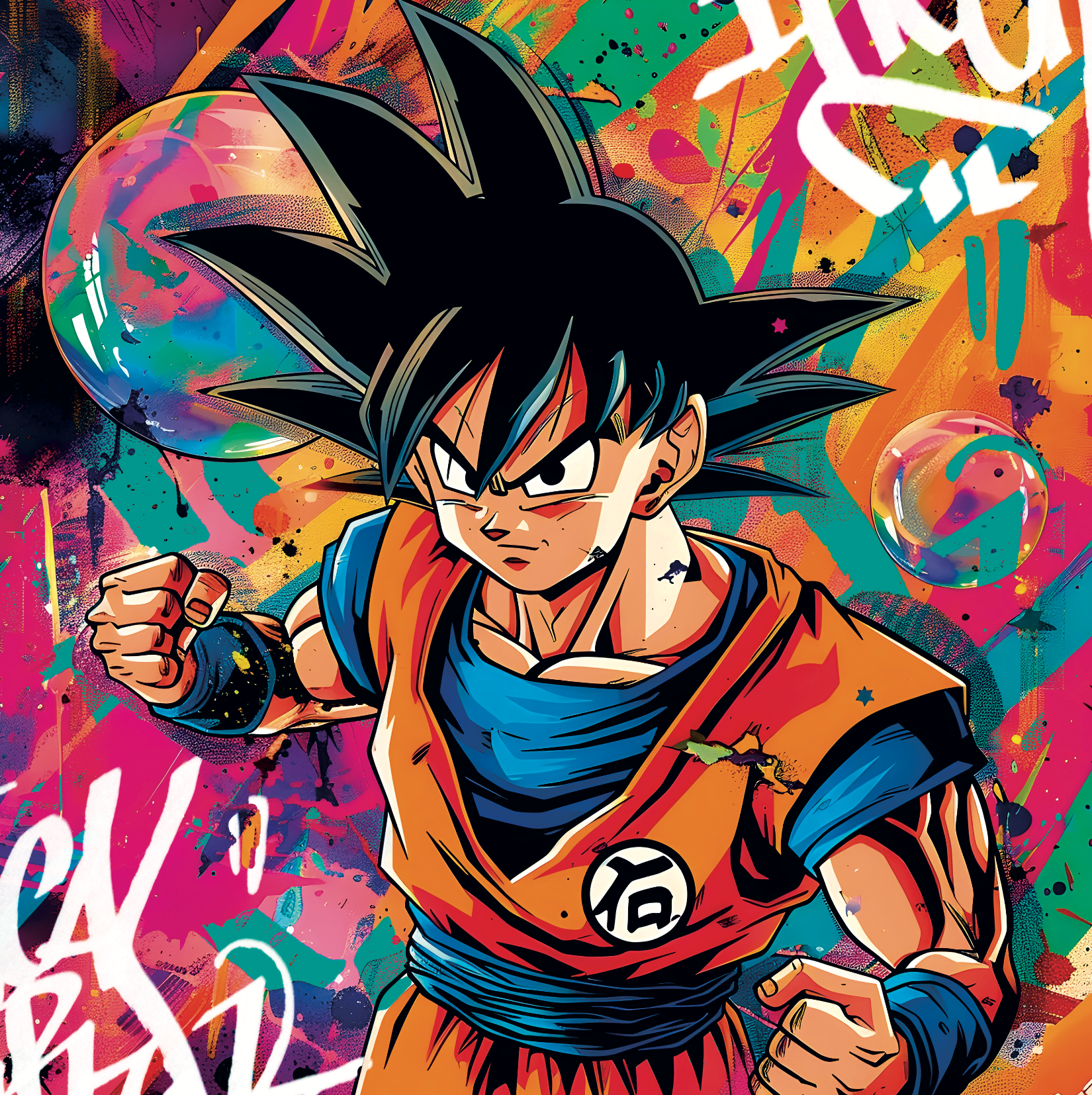 Tableau Dragon Ball Z - Goku Coloré - Décoration Murale Inspirante - Fabulartz.fr 