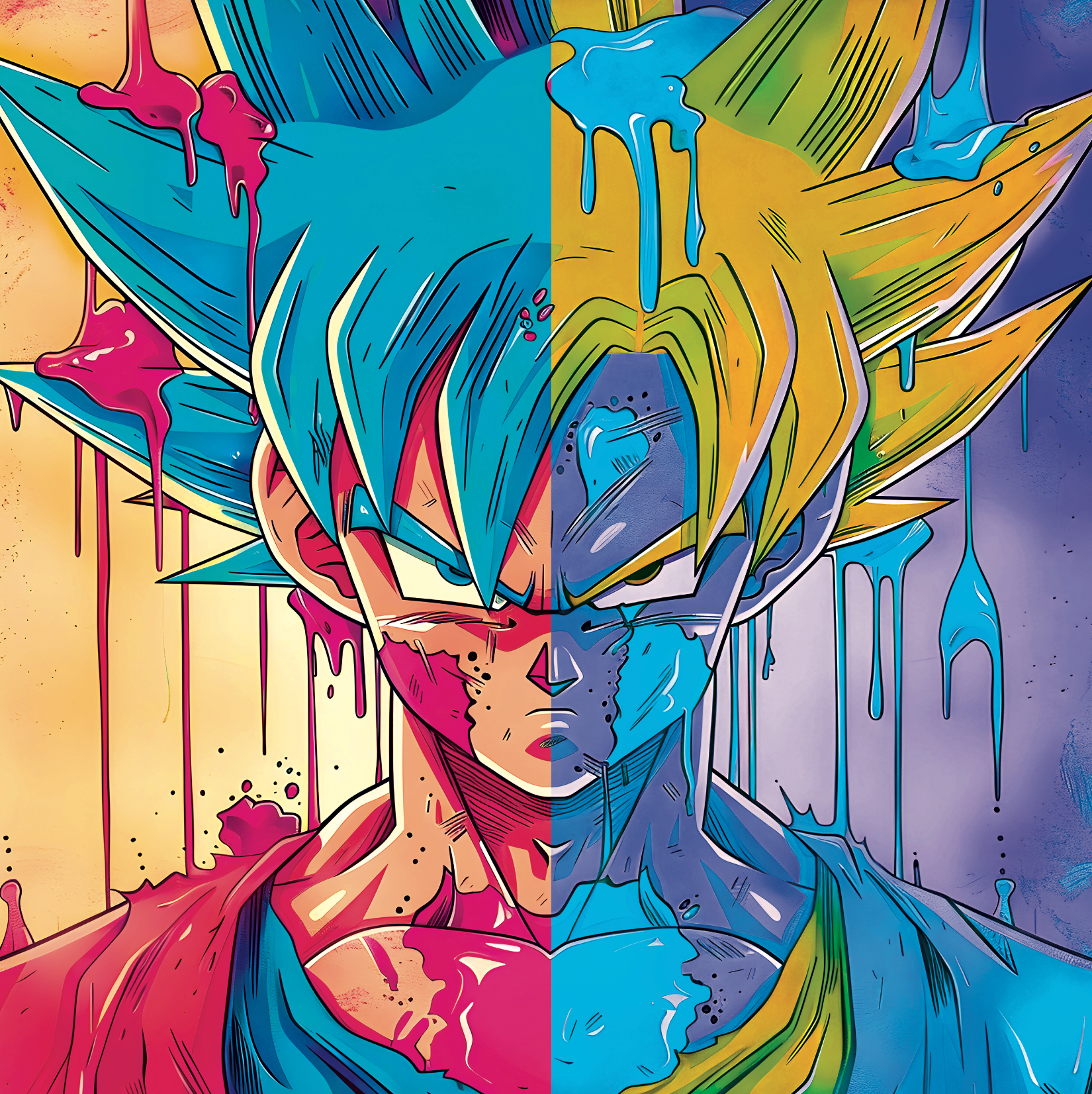 Tableau Dragon Ball Z - Goku Super Saiyan - Décoration Murale Inspirante - Fabulartz.fr 