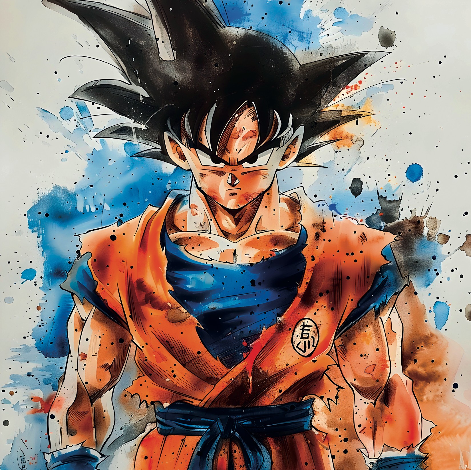 Tableau Dragon Ball Z - Goku en Mouvement - Décoration Murale Vibrante - Fabulartz.fr 