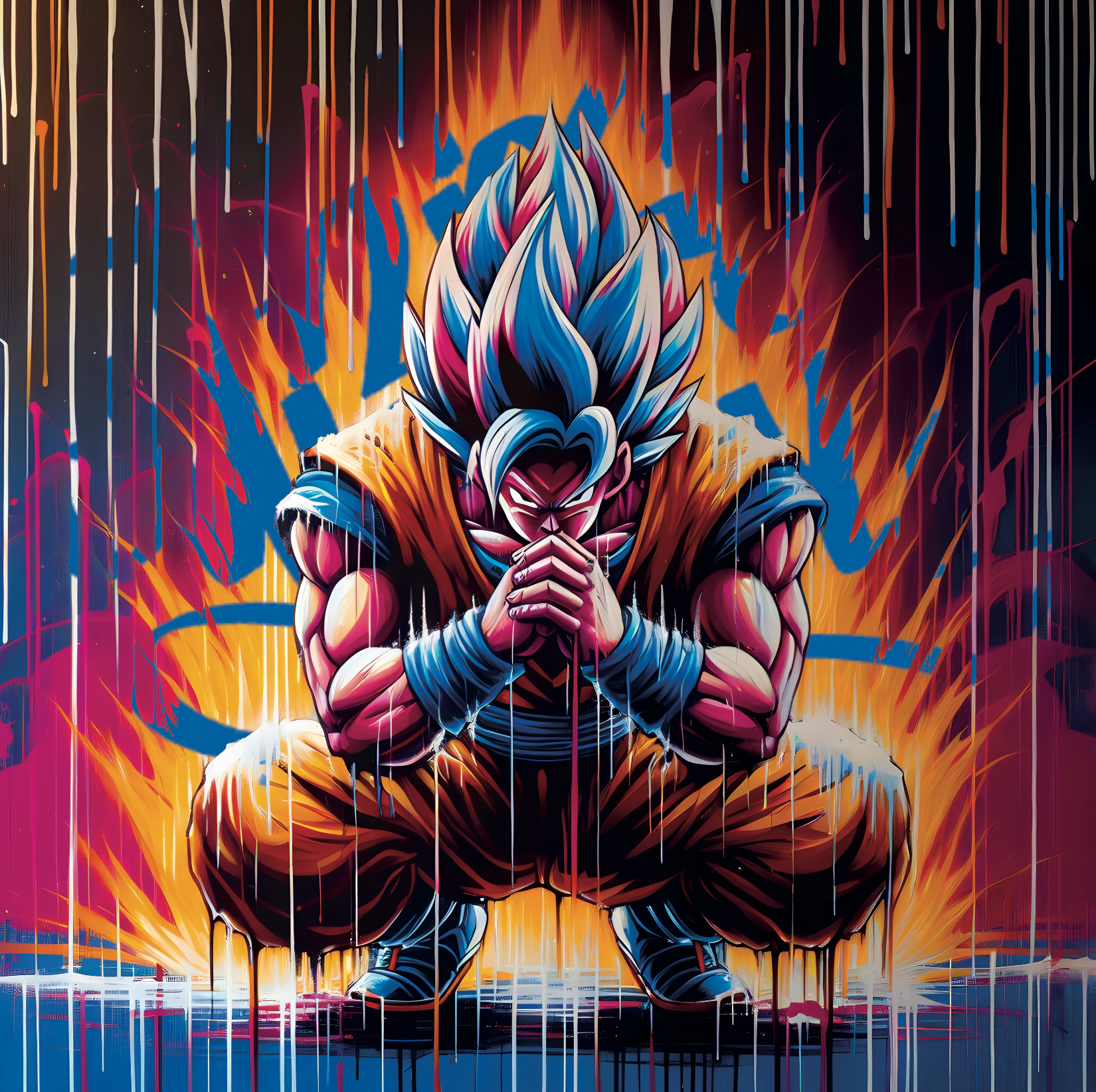 Tableau Dragon Ball Z - Goku Ultra Instinct - Décoration Murale - Fabulartz.fr 