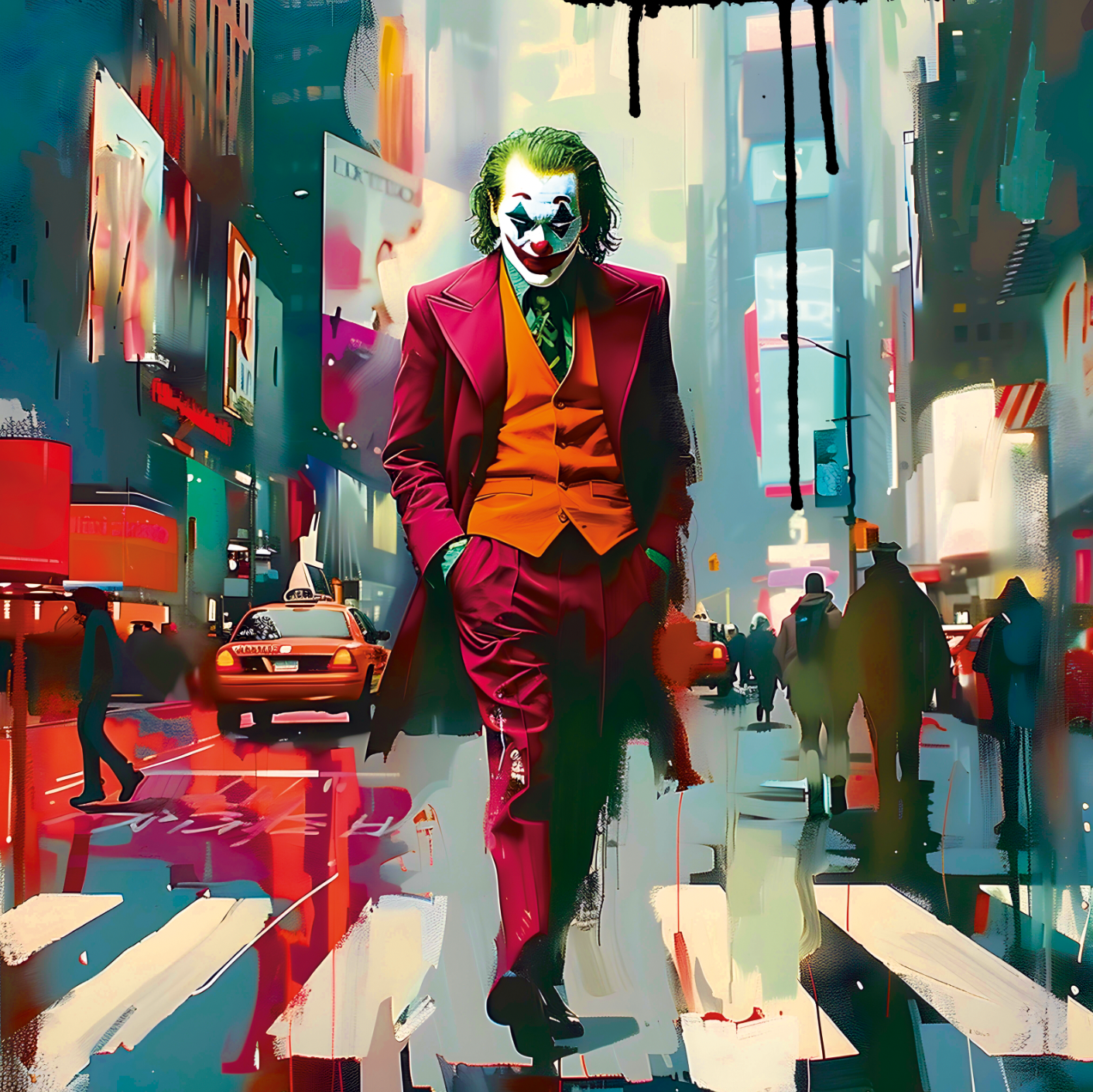 Tableau Joker dans la Ville - Décoration Urbaine et Moderne - Fabulartz.fr 