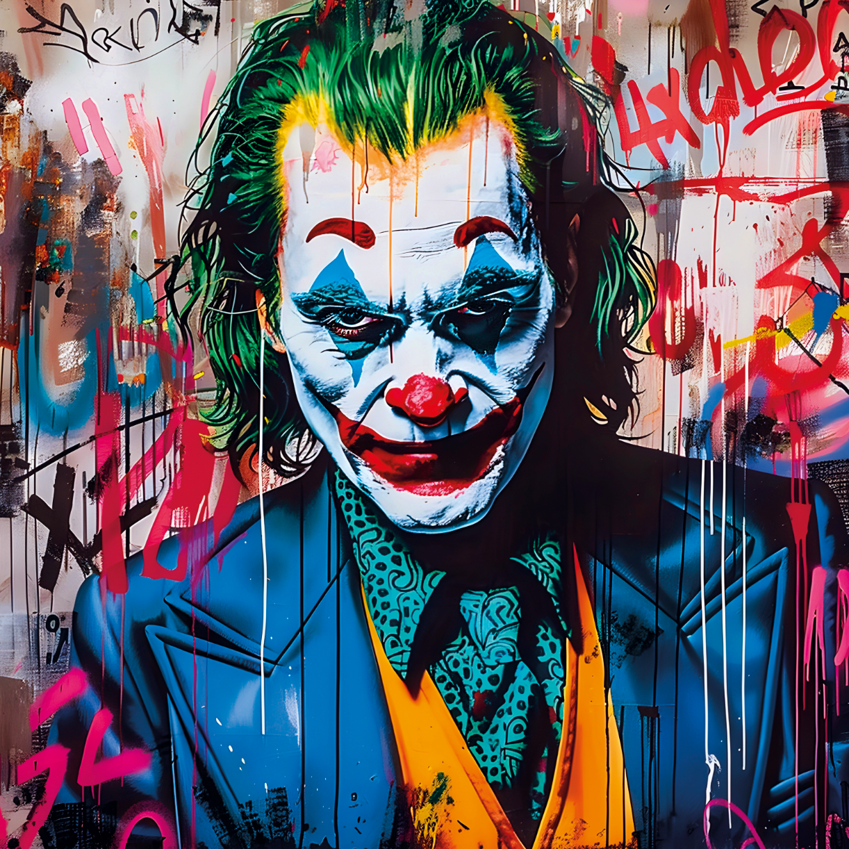 Tableau du Joker - Art de Rue Coloré - Fabulartz.fr 