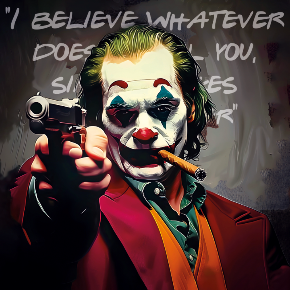 Tableau Iconique du Joker - Art Mural Inspirant - Fabulartz.fr 