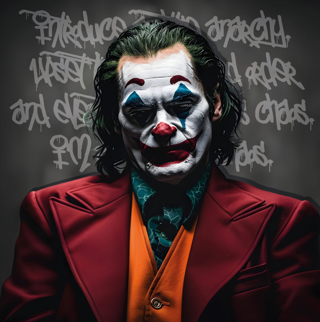 Tableau Design Joker - Décoration Murale Intense et Artistique - Fabulartz.fr 