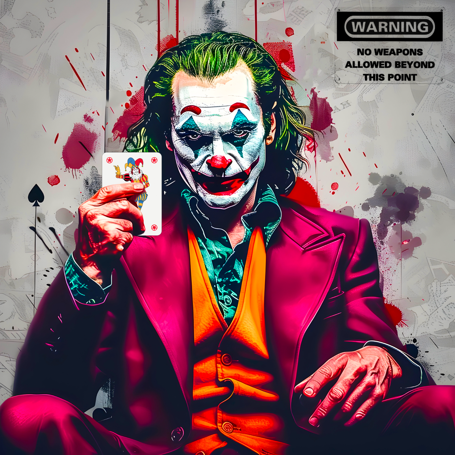 Tableau du Joker Inspiré de Gotham - Décoration Murale Intense - Fabulartz.fr 