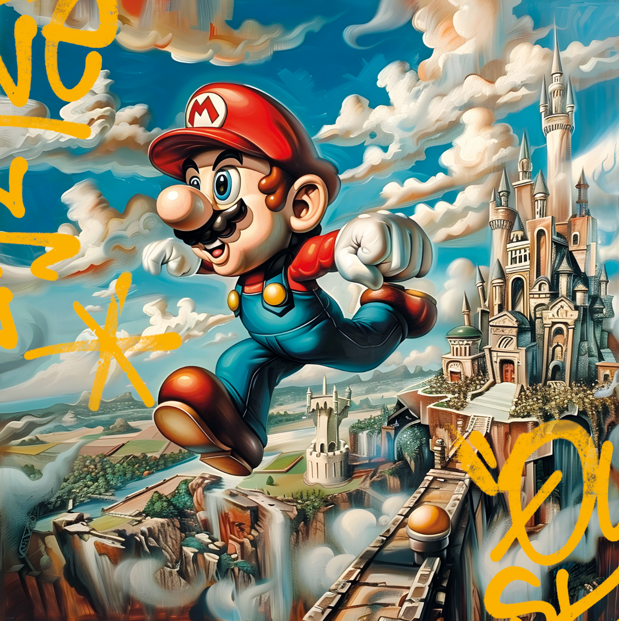 Tableau Mario Aventure - Décoration Murale Idéale Fans Jeux Vidéo - Fabulartz.fr 