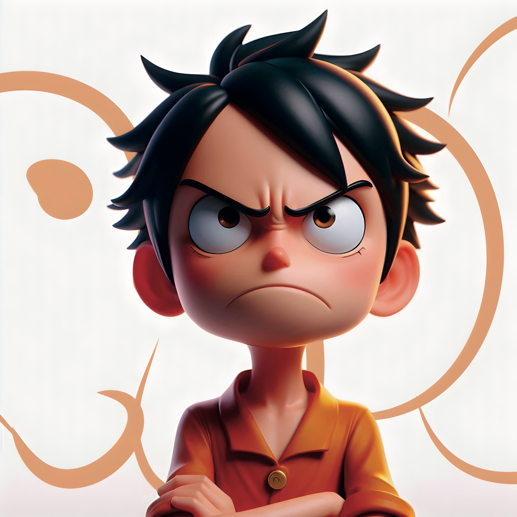 Tableau Portrait Luffy Déterminé - Déco Murale Design - Fabulartz.fr 