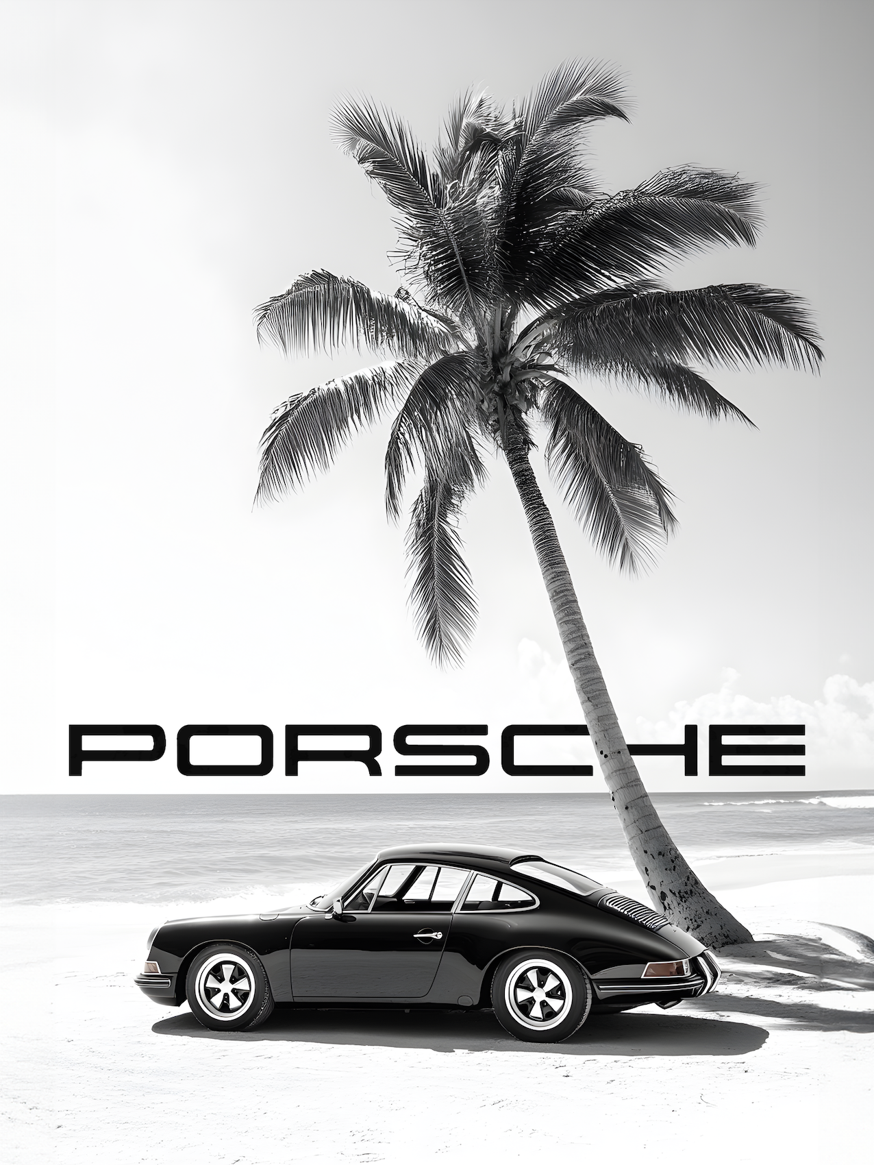 Tableau Porsche Plage - Décoration Murale Design