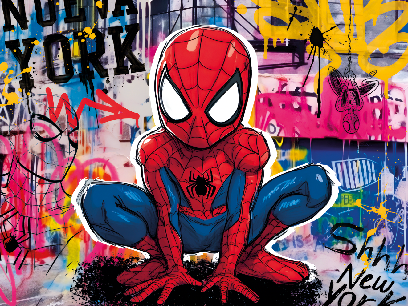 Tableau Spiderman - Héros de New York - Fabulartz.fr 