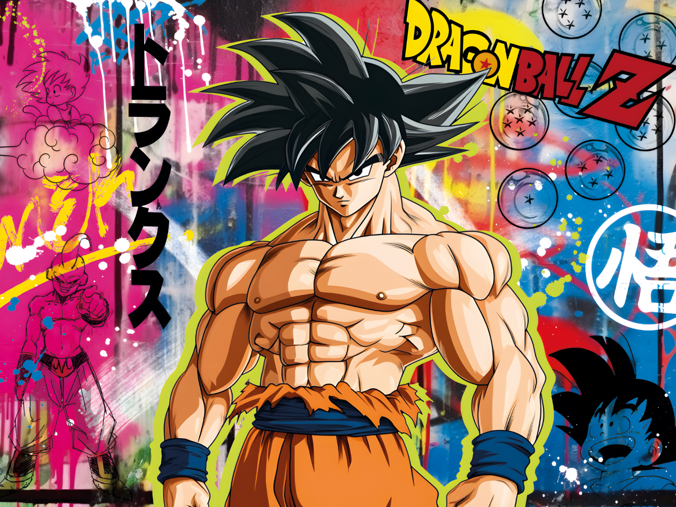 Tableau Dragon Ball Z - Goku en Action - Fabulartz.fr 