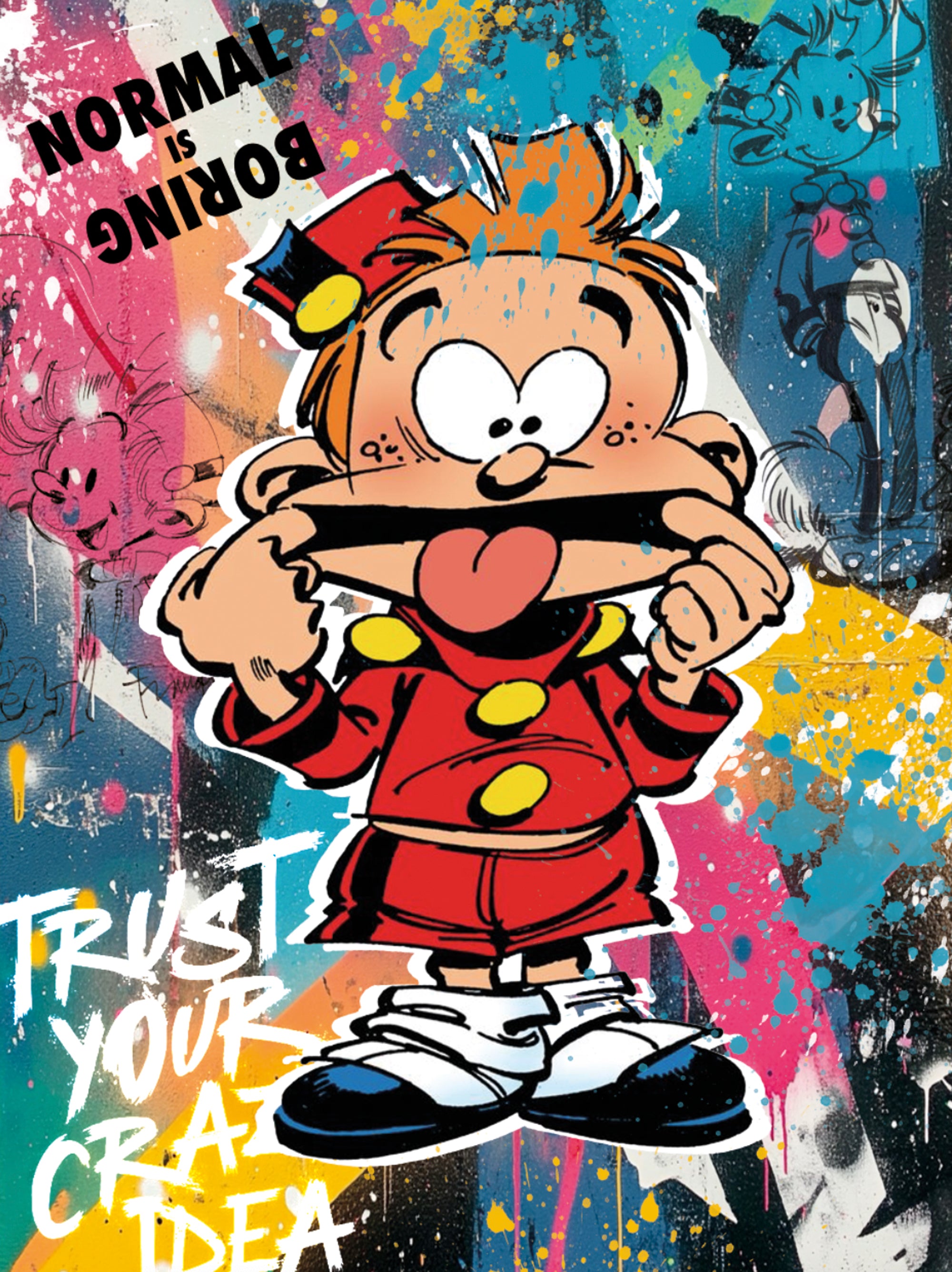 Tableau Spirou - Inspiration et Style Pop Art - Fabulartz.fr 