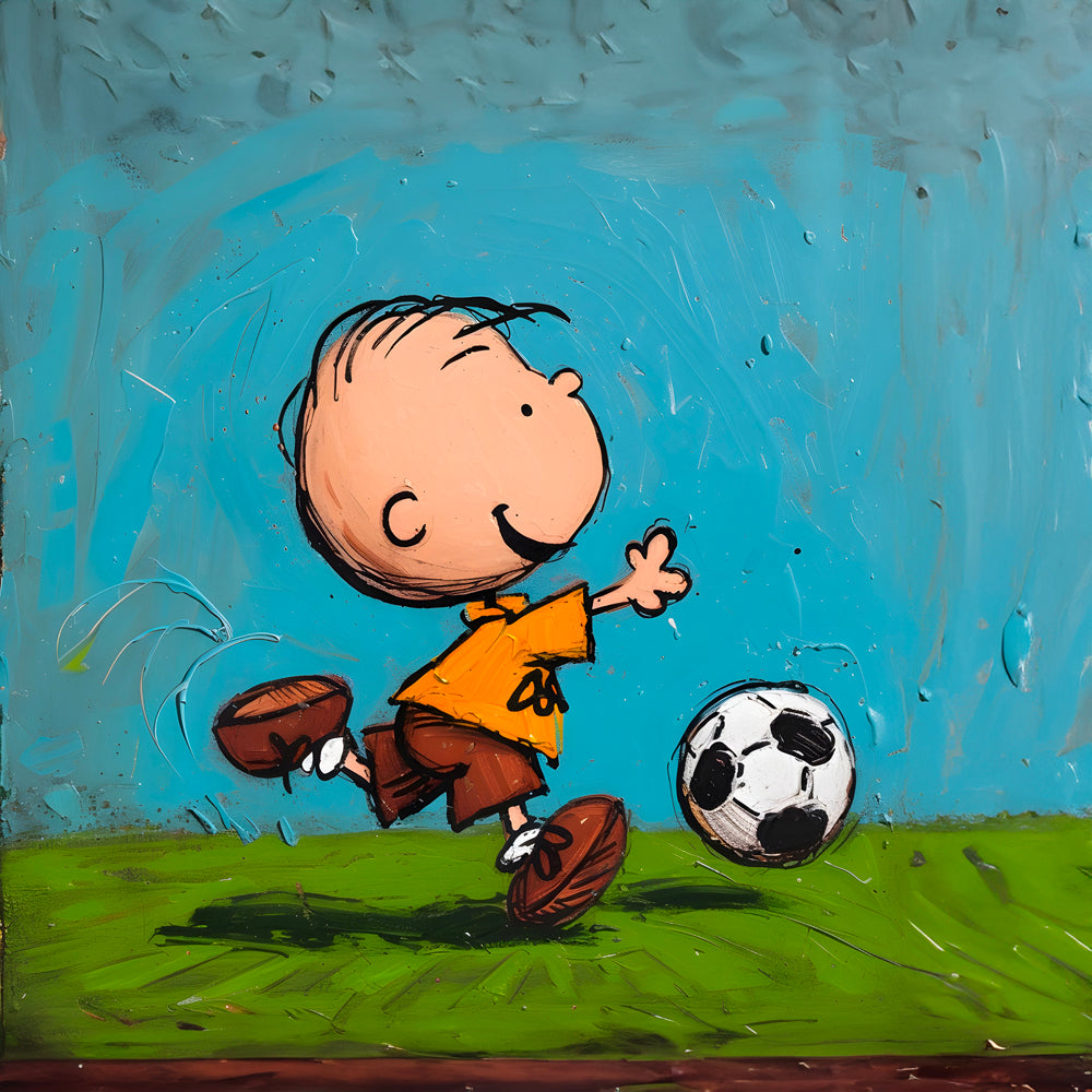 Tableau Snoopy - Charlie Brown Goal Time - Décoration murale sportive