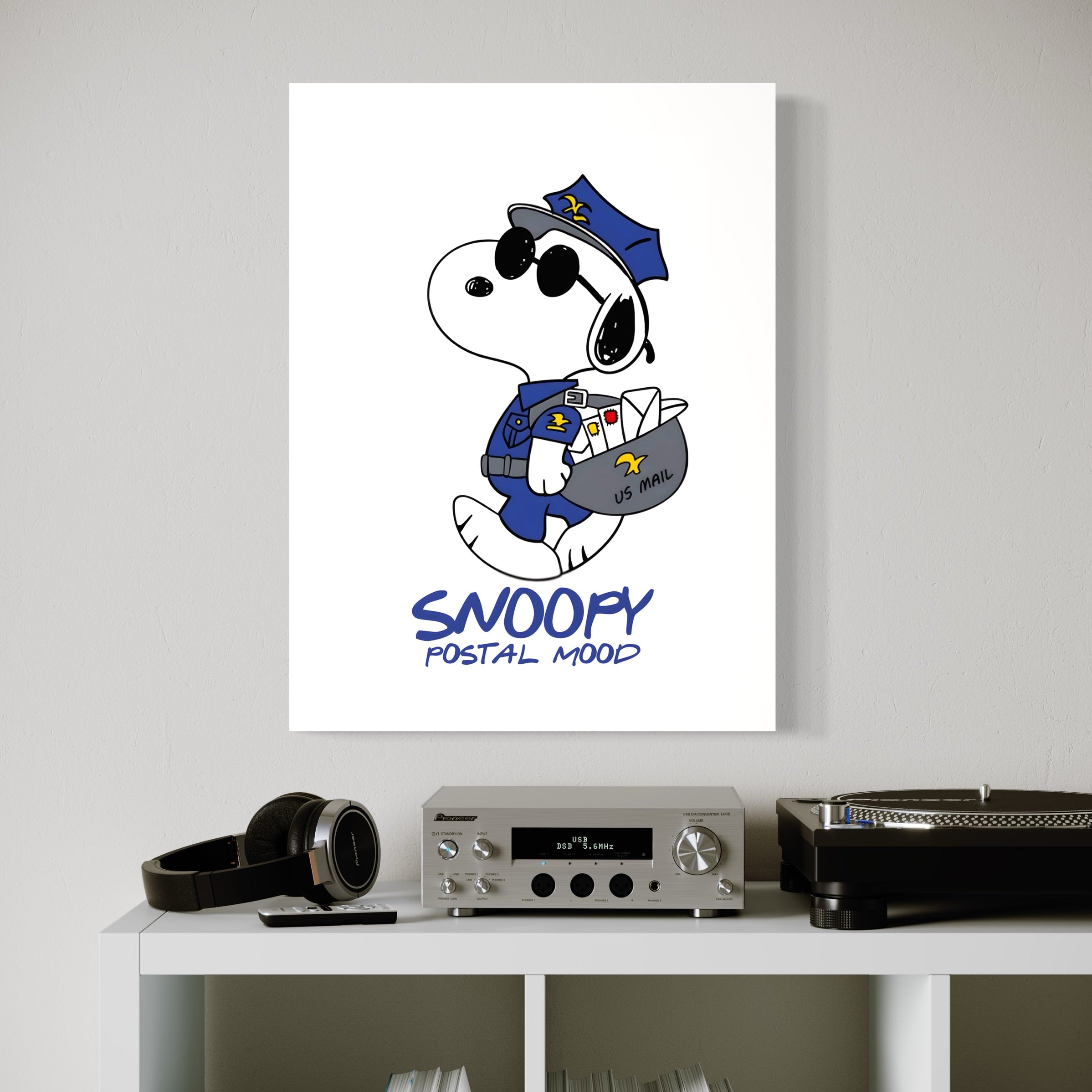 Tableau Snoopy Postal Mood - Déco Murale Amusante