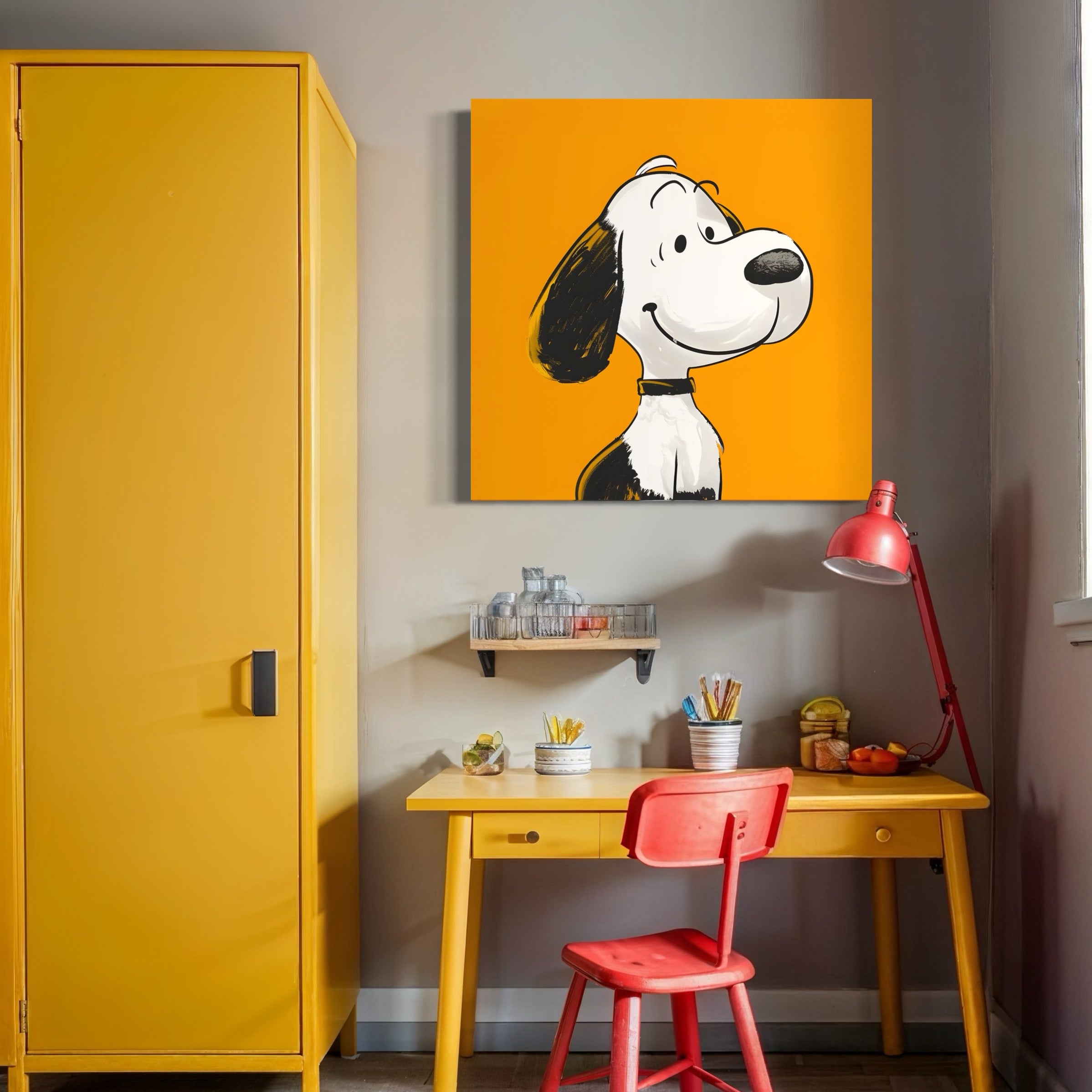 Tableau Snoopy portrait - Décoration intérieure colorée