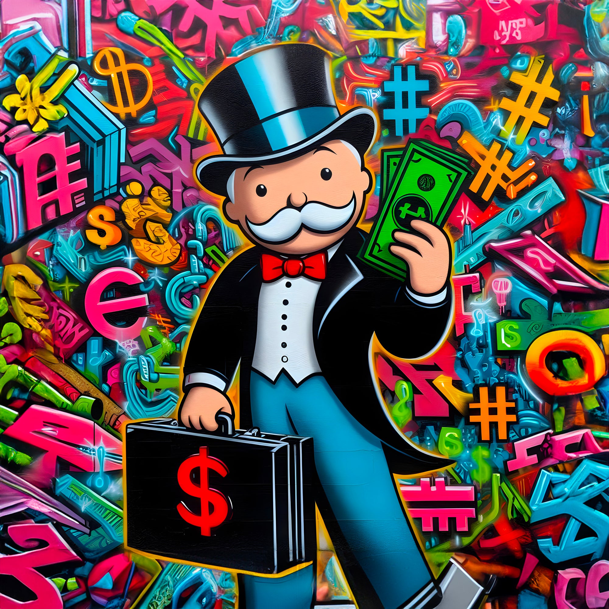 Tableau Monopoly Businessman – Cadre Mural Déco Design - Fabulartz.fr 