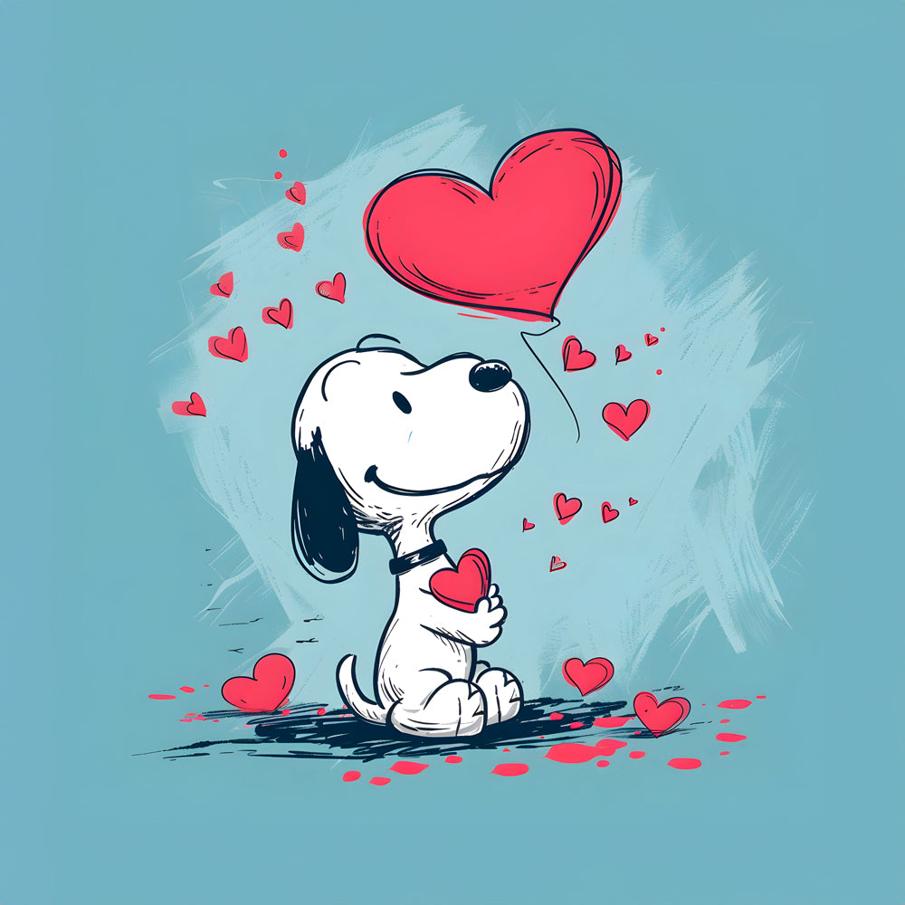 Tableau Snoopy Love Overflow - Décoration murale design