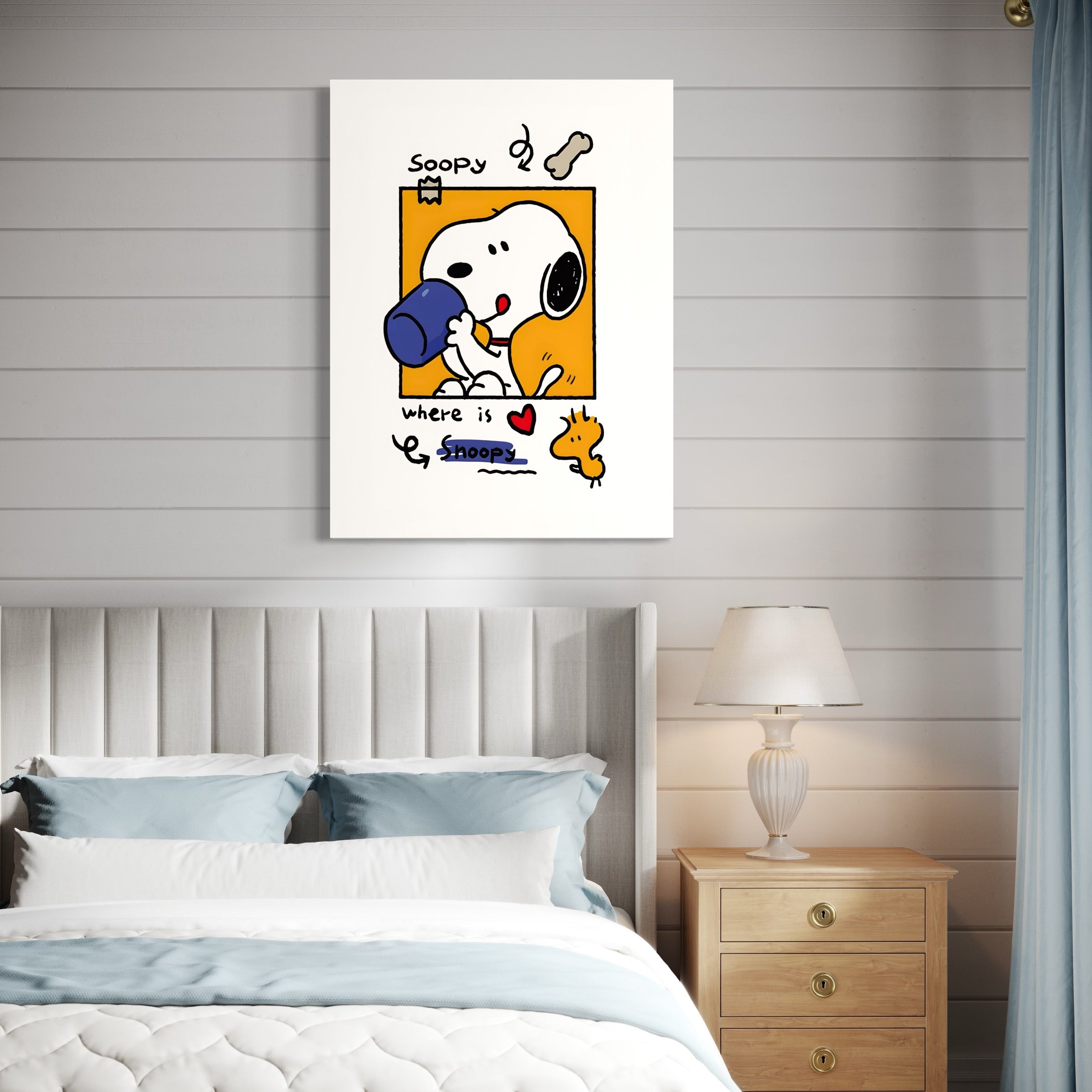 Tableau Snoopy Where is Snoopy - Déco Murale Ludique