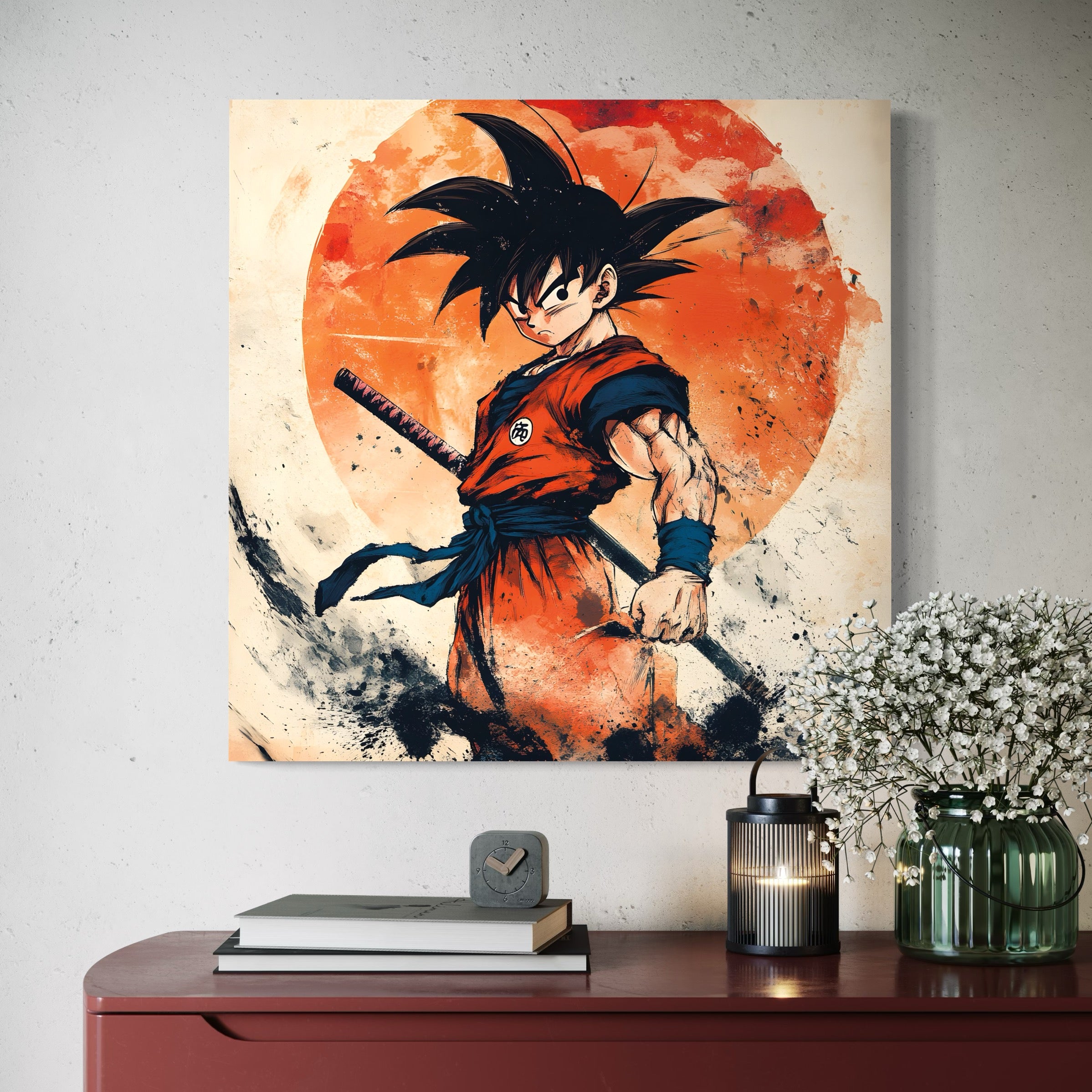 Tableau Dragon Ball Z Goku Jeune Sabre - Décoration Murale