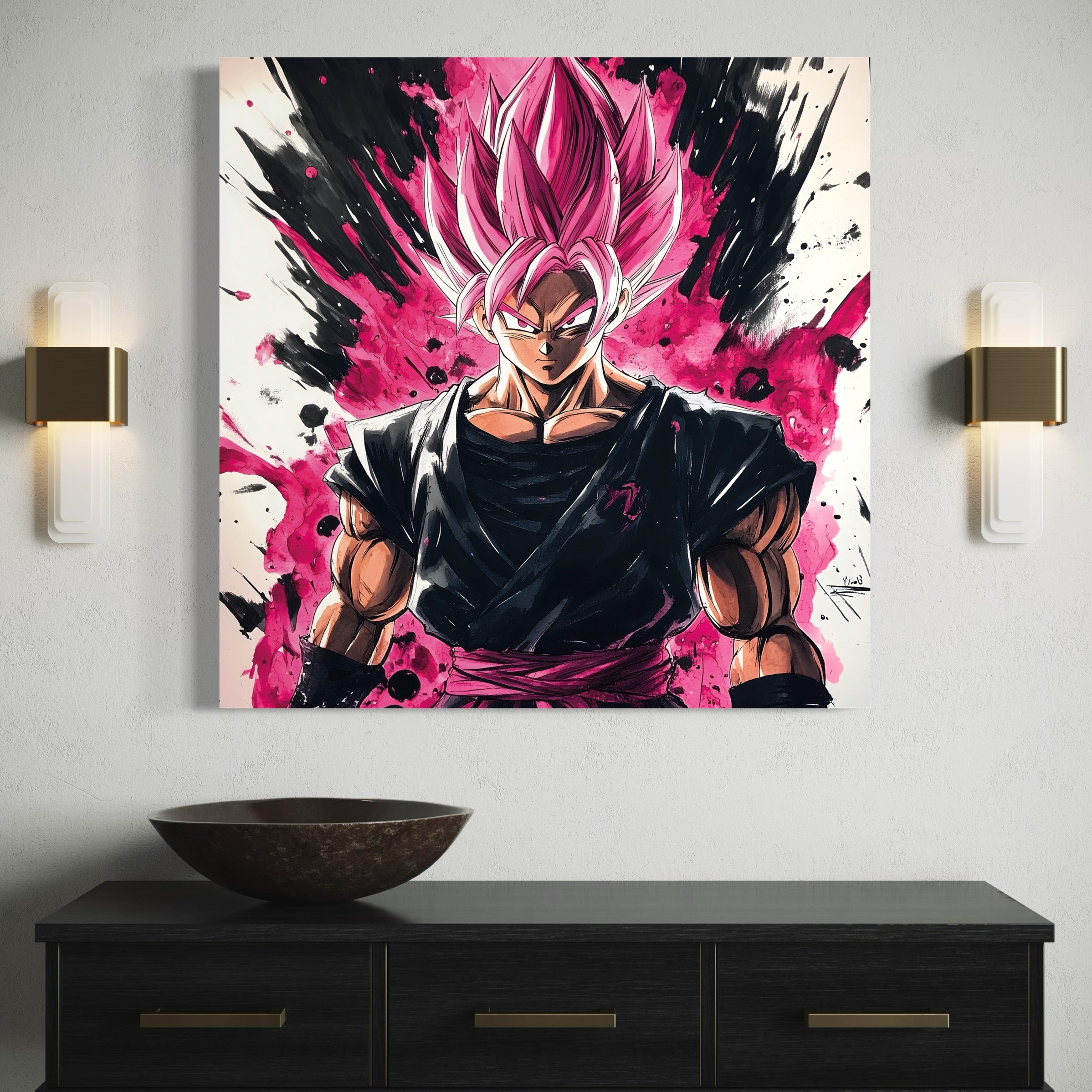 Tableau Dragon Ball Z Goku Black Rose - Déco Murale