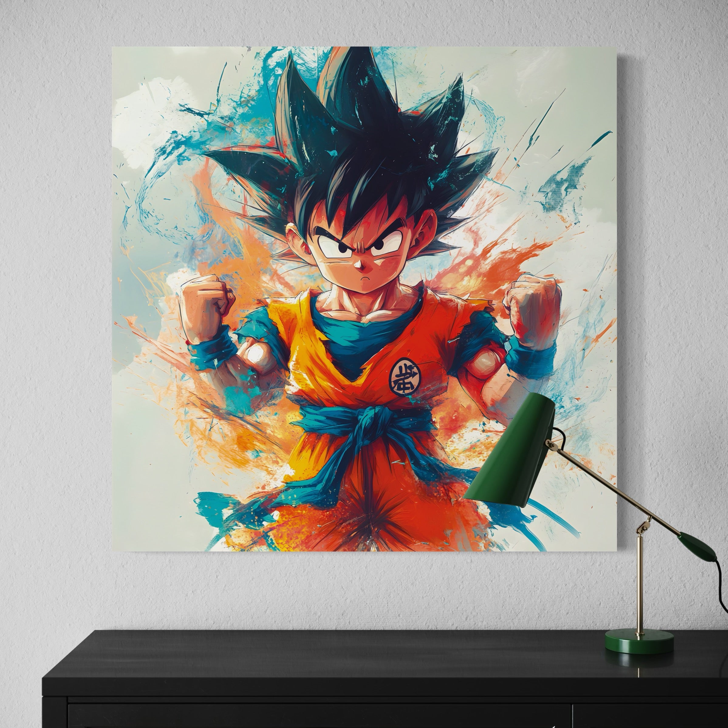 Tableau Dragon Ball Z Jeune Goku - Déco Murale Colorée - Fabulartz.fr 