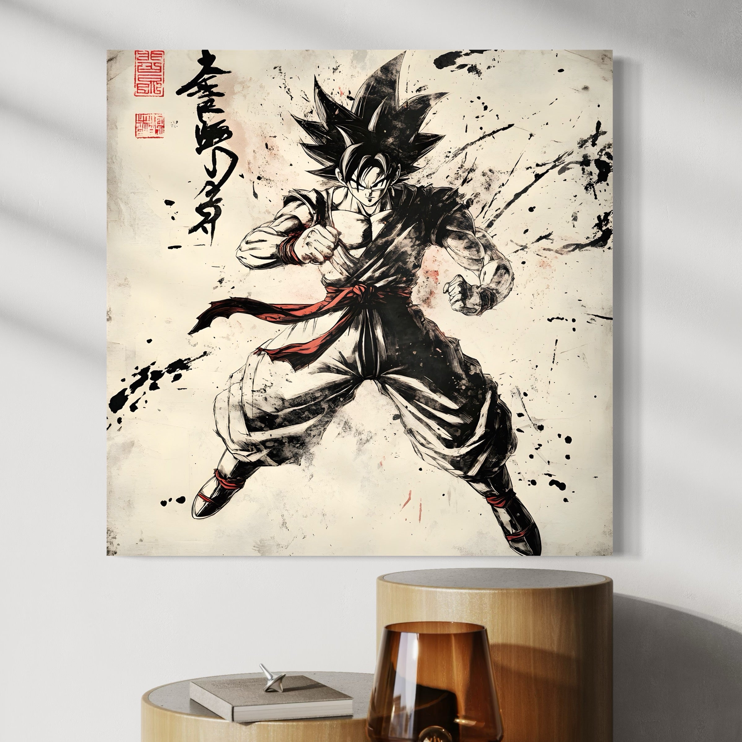 Tableau Dragon Ball Z Encre de Chine - Décoration Murale